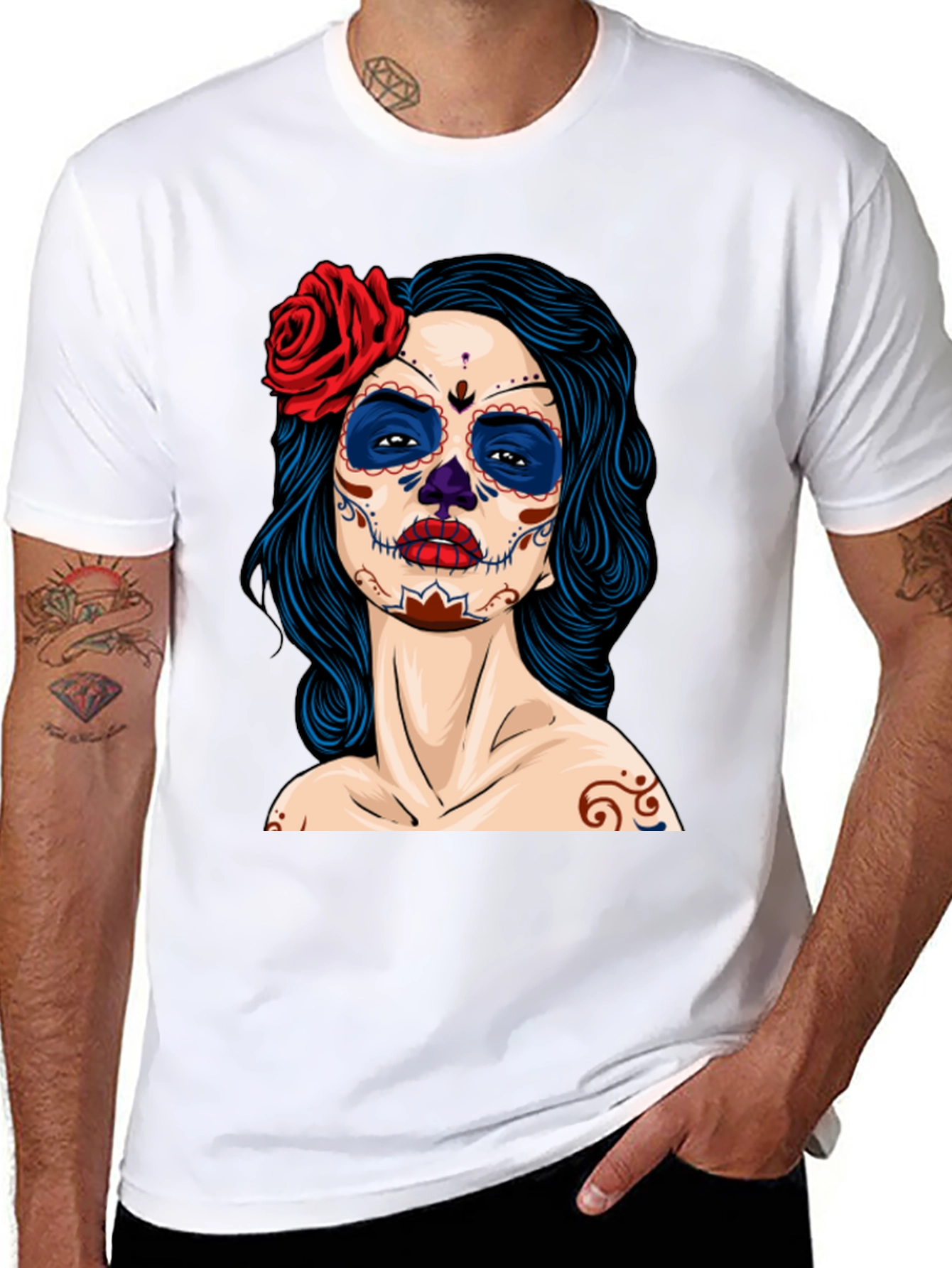Black Day of the Dead T-Shirt view 8