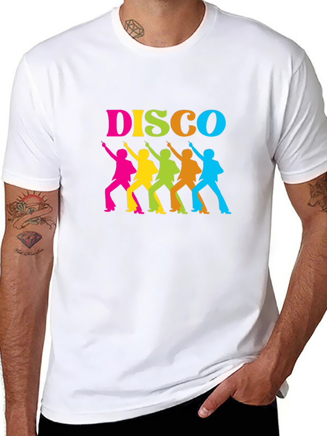 Black Retro Disco Dance T-Shirt - Groovy Party Tee view 8
