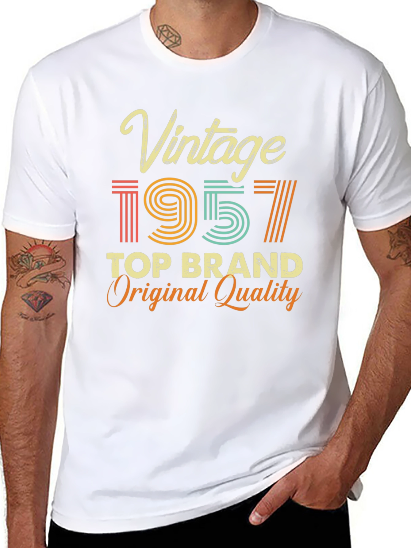 Black Vintage 1957 Top Brand Quality T-Shirt view 8