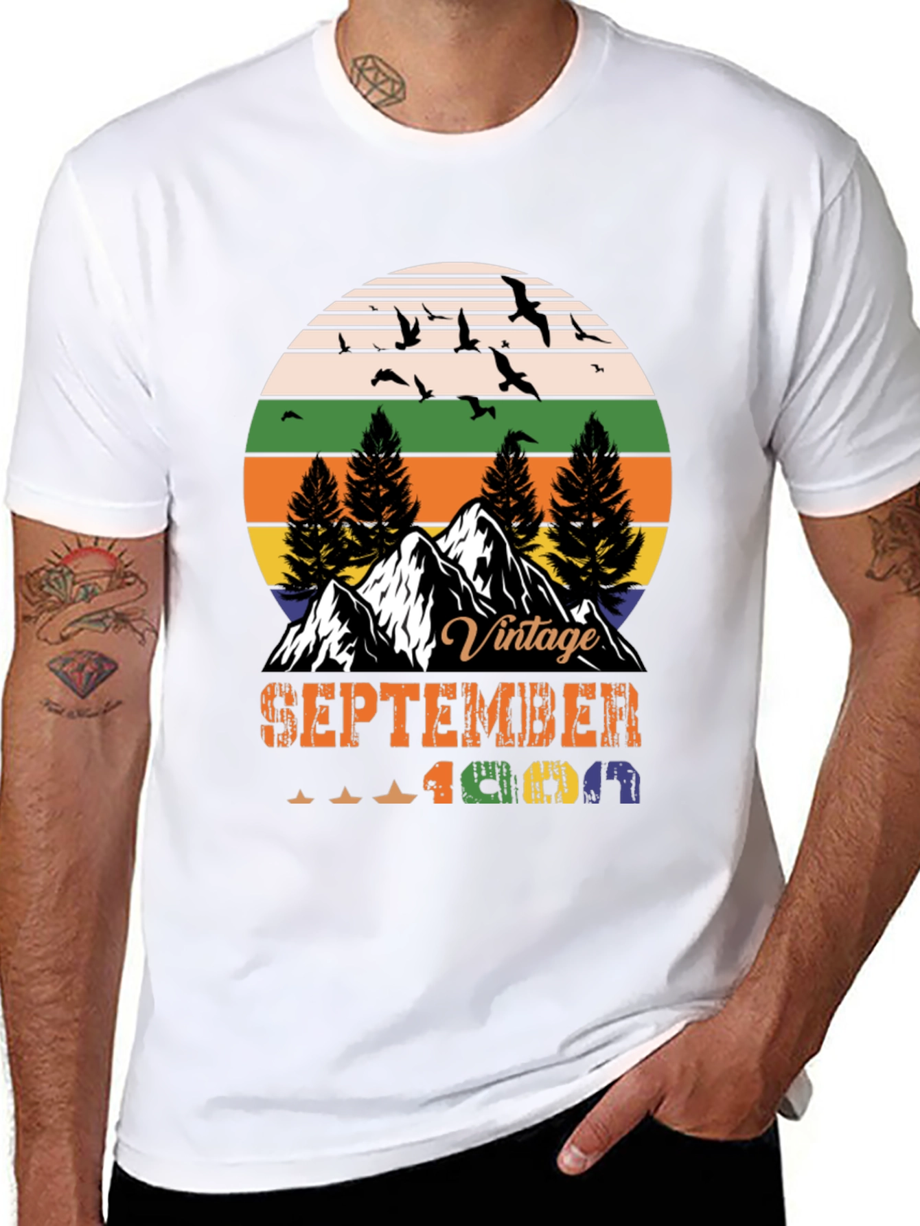 Black Vintage September 1969 T-Shirt view 8