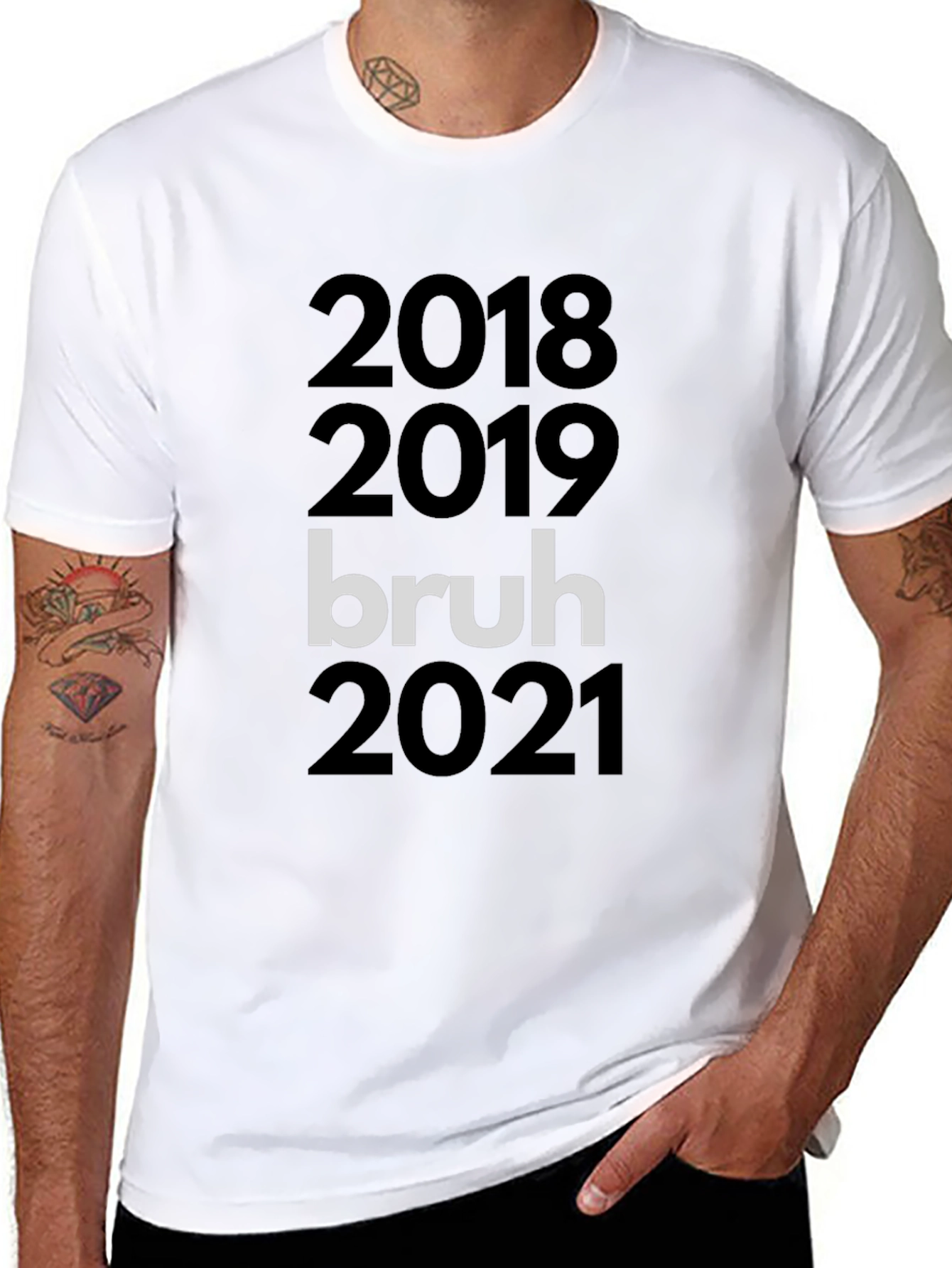 Black Bruh Funny Year T-Shirt view 8
