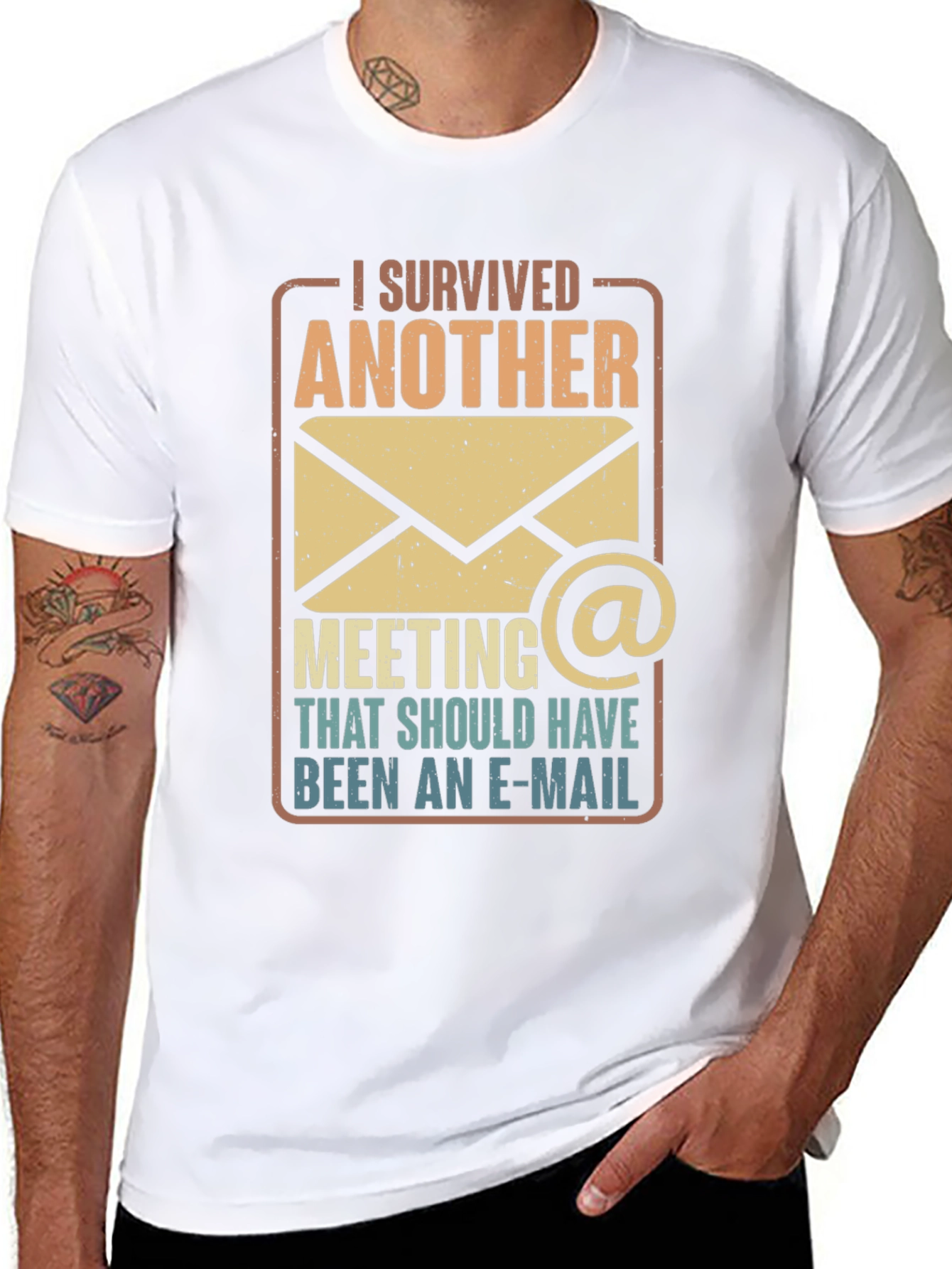 I Survived Another Meeting Funny T-Shirt - 8