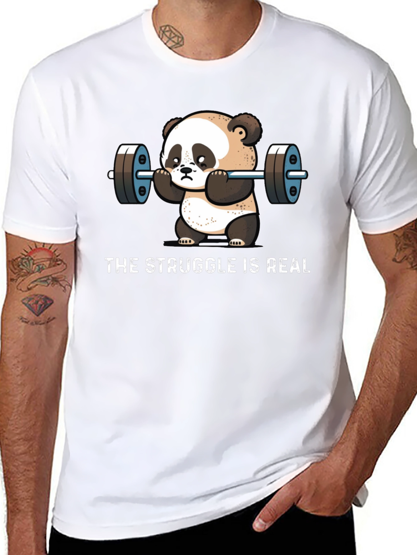 The Struggle is Real Panda T-Shirt - 8