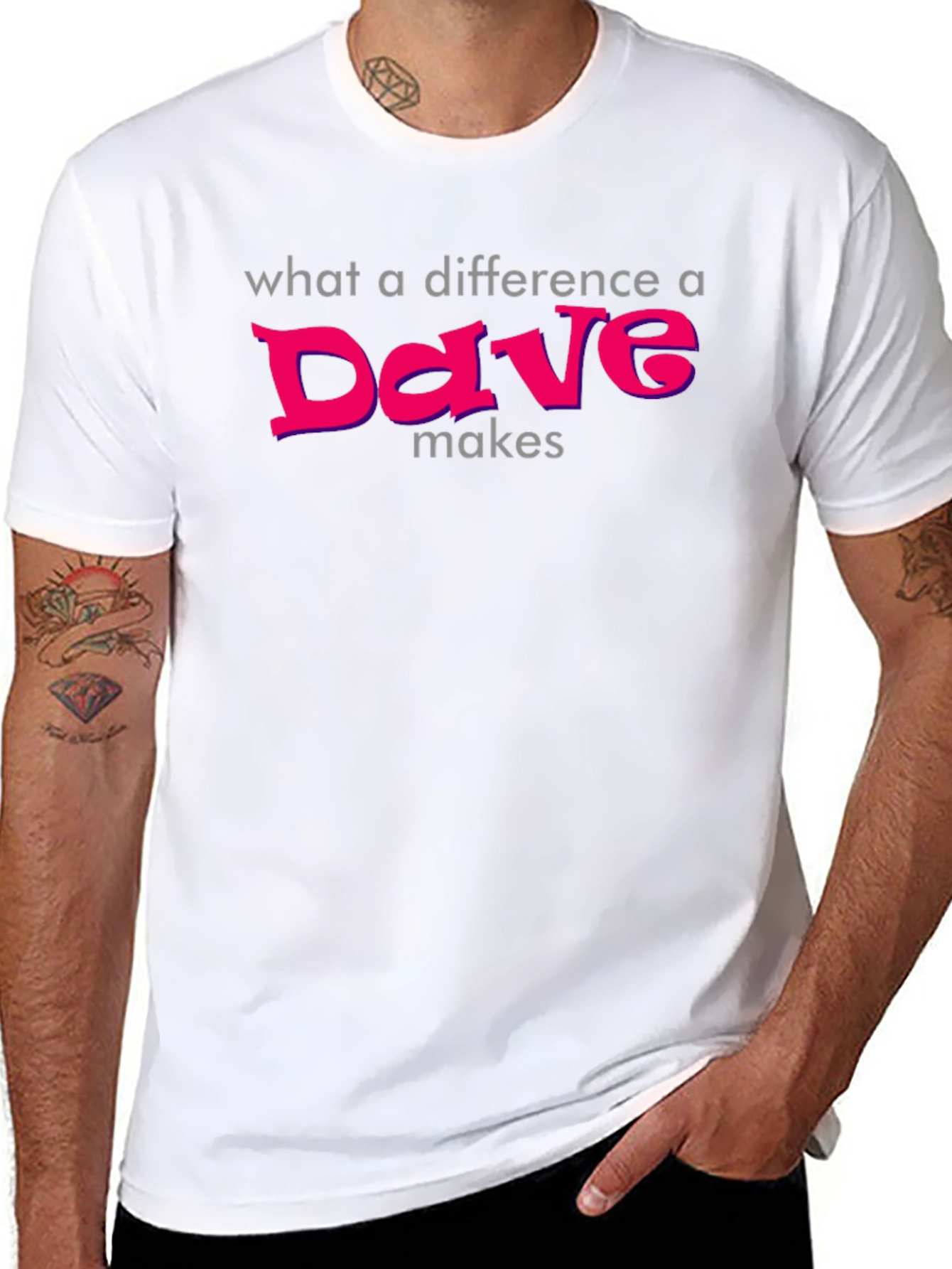 Black Difference a Dave Makes T-Shirt - Soft Cotton Tee view 8
