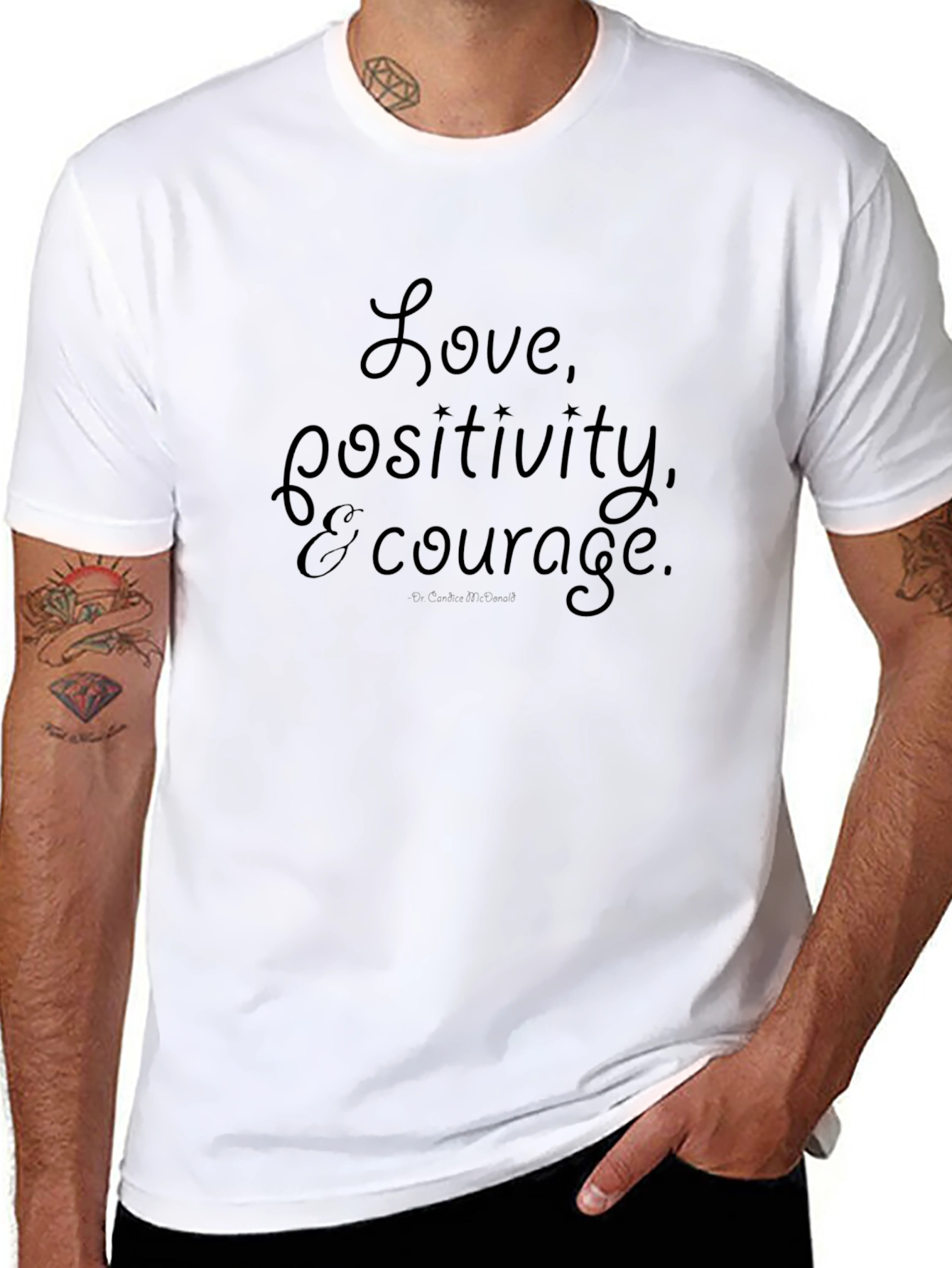 Black Love, Positivity, & Courage Black T-Shirt view 8