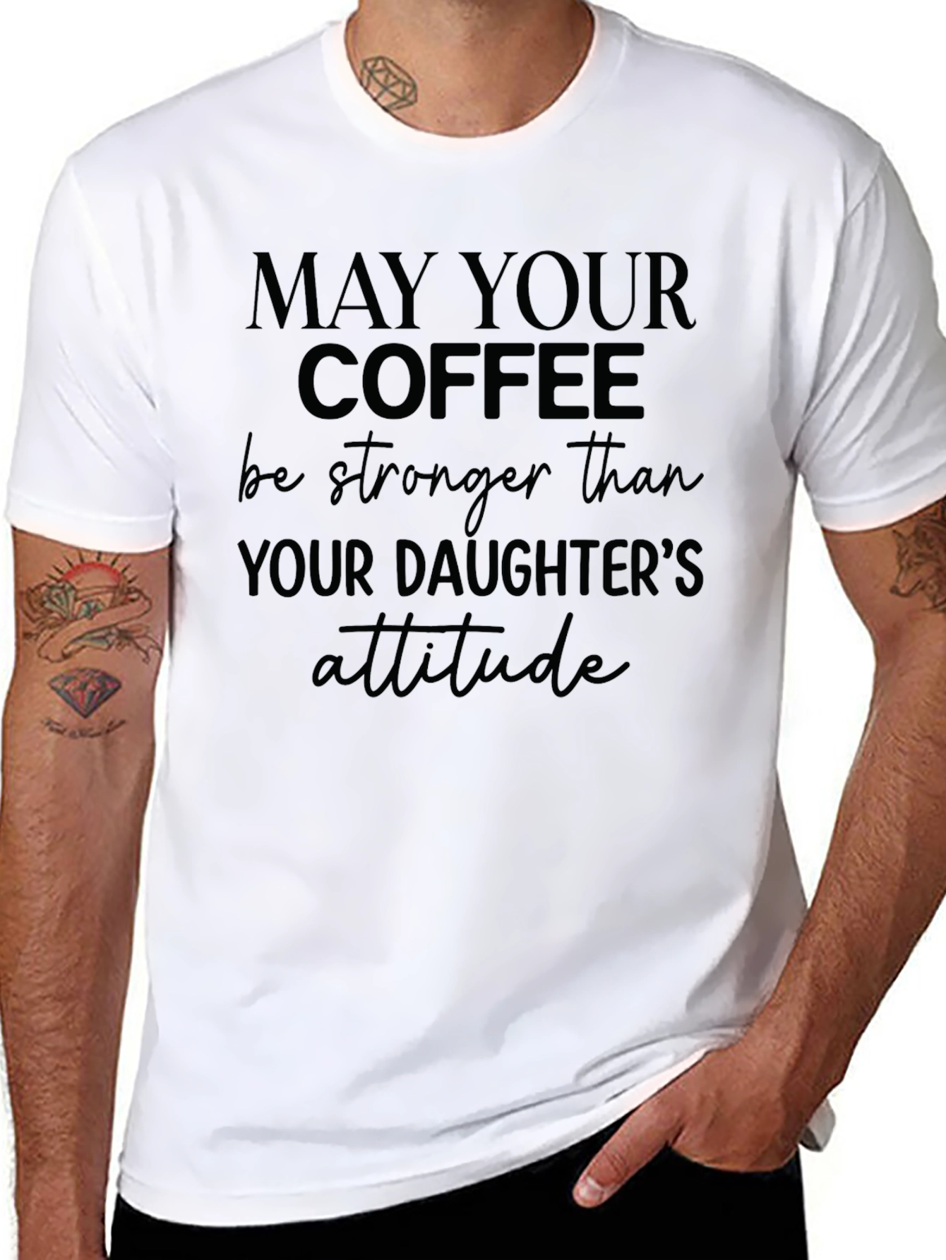 Black Coffee vs Daughter Attitude Tee view 8