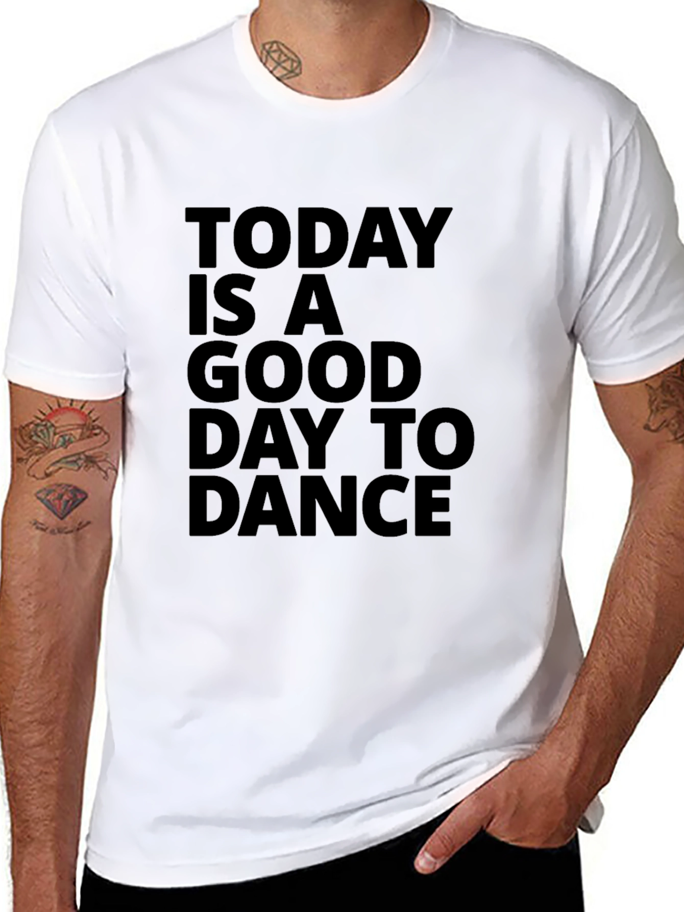 Black Today is a Good Day to Dance Graphic Tee view 8