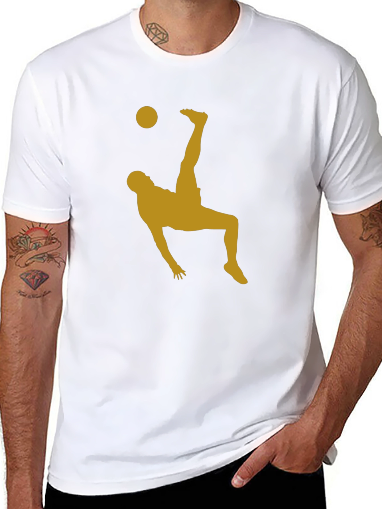 Black Bicycle Kick T-Shirt - Soccer Fan Tee view 8