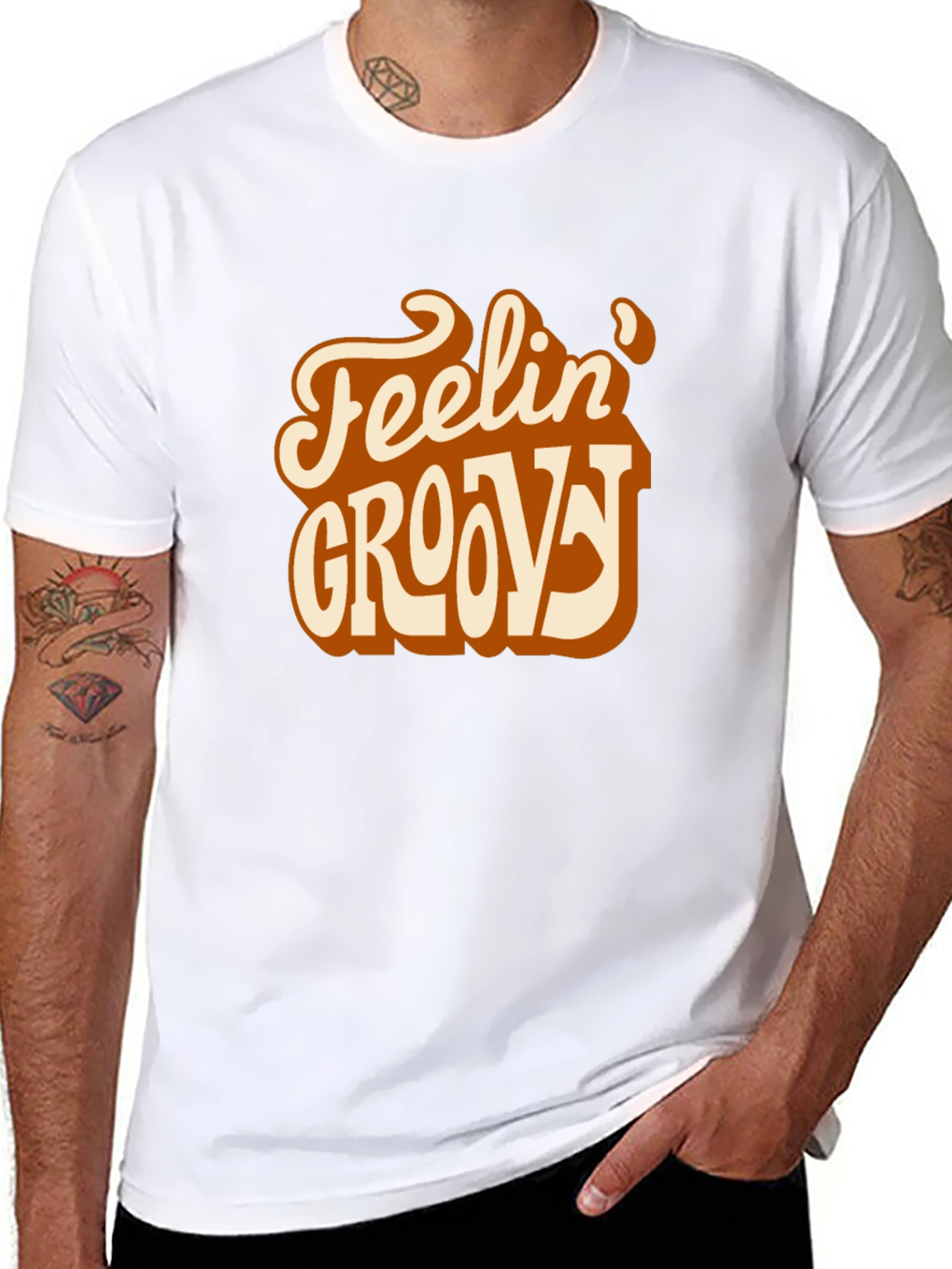 Black Feelin' Groovy Graphic T-Shirt - Retro Style view 8