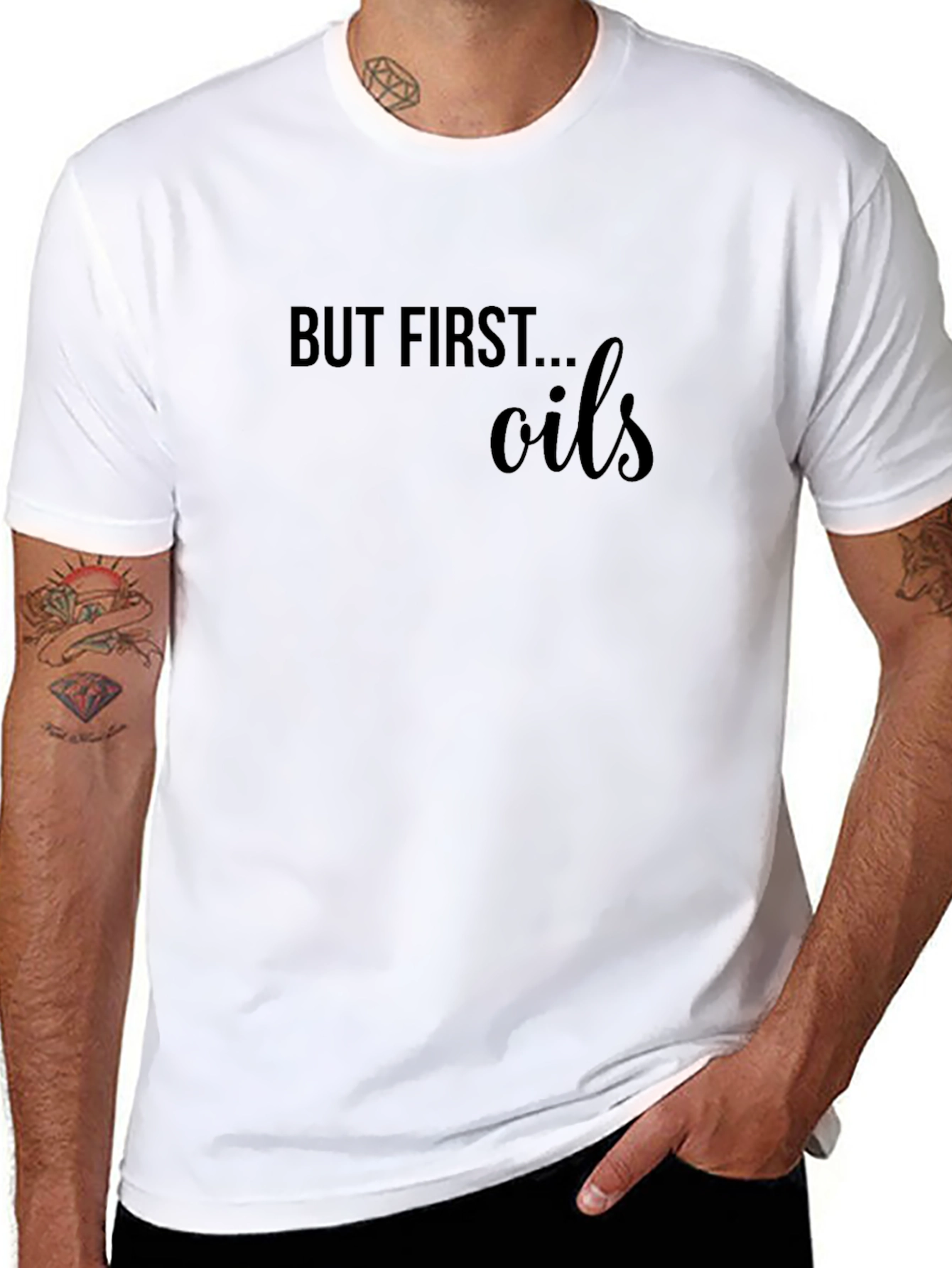 Black But First Oils Black T-Shirt - Essential Oil Lover's Tee view 8