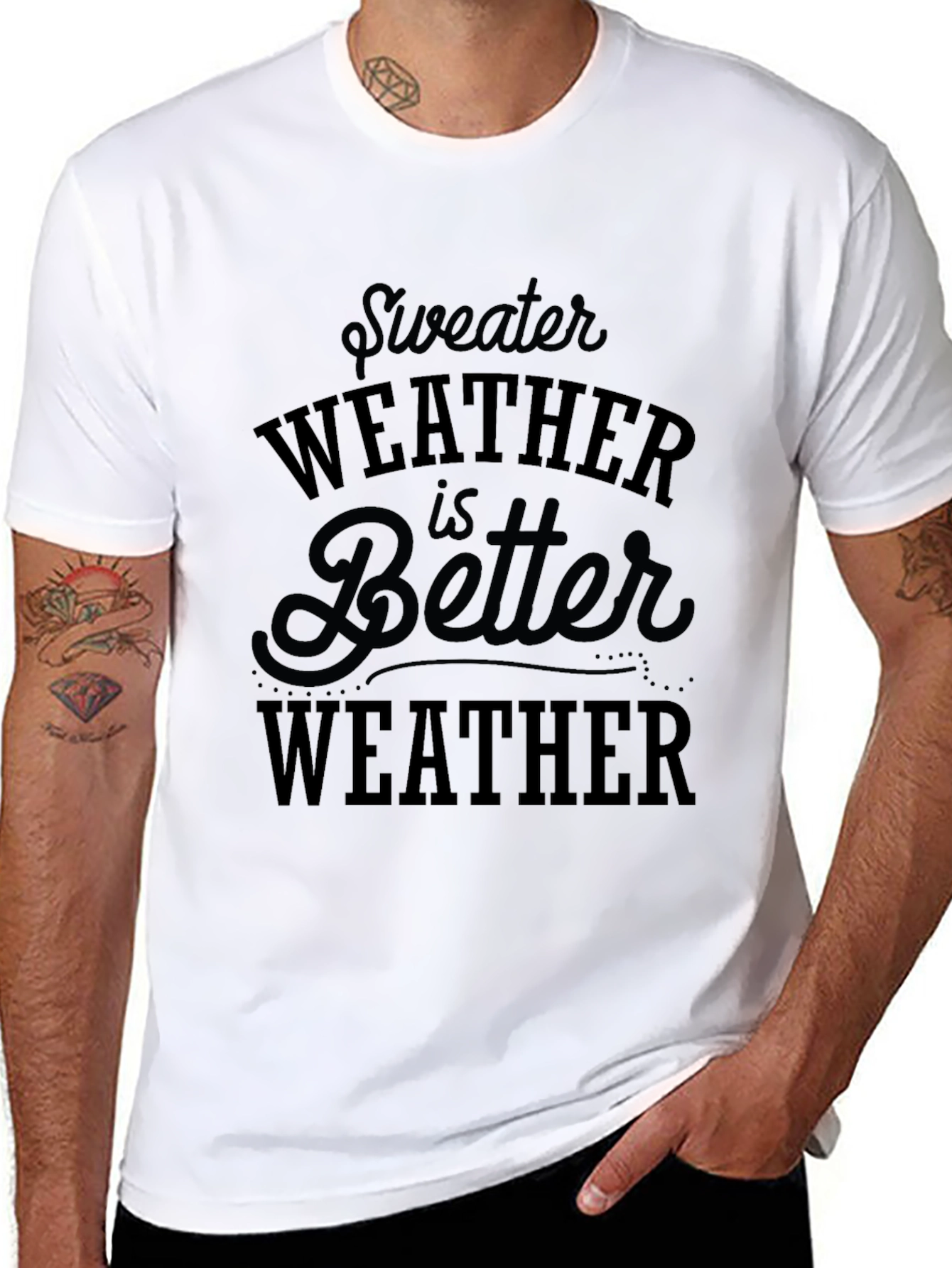 Black Sweater Weather Graphic Tee view 8
