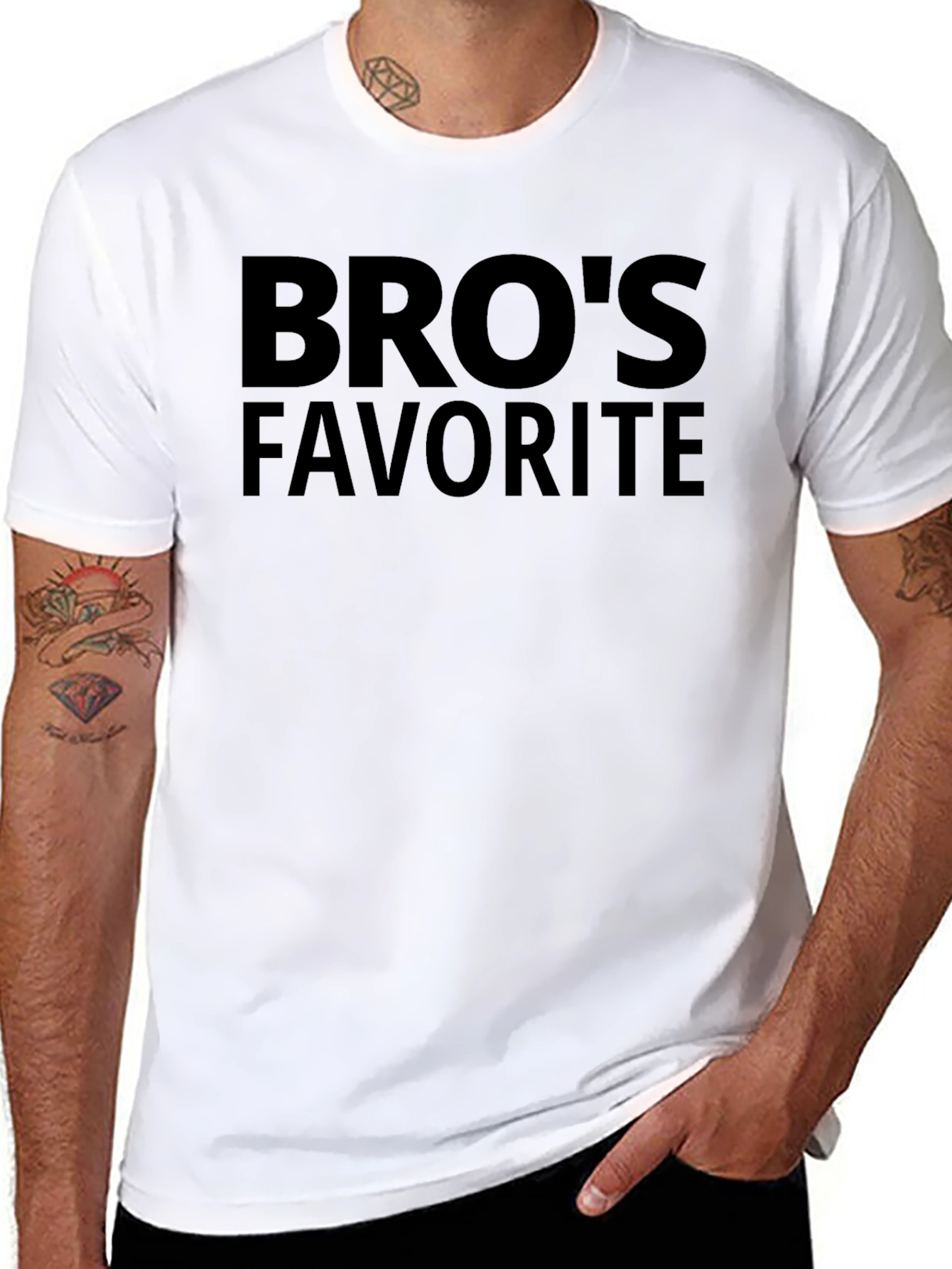 Black Bro's Favorite T-Shirt - Black Graphic Tee view 8