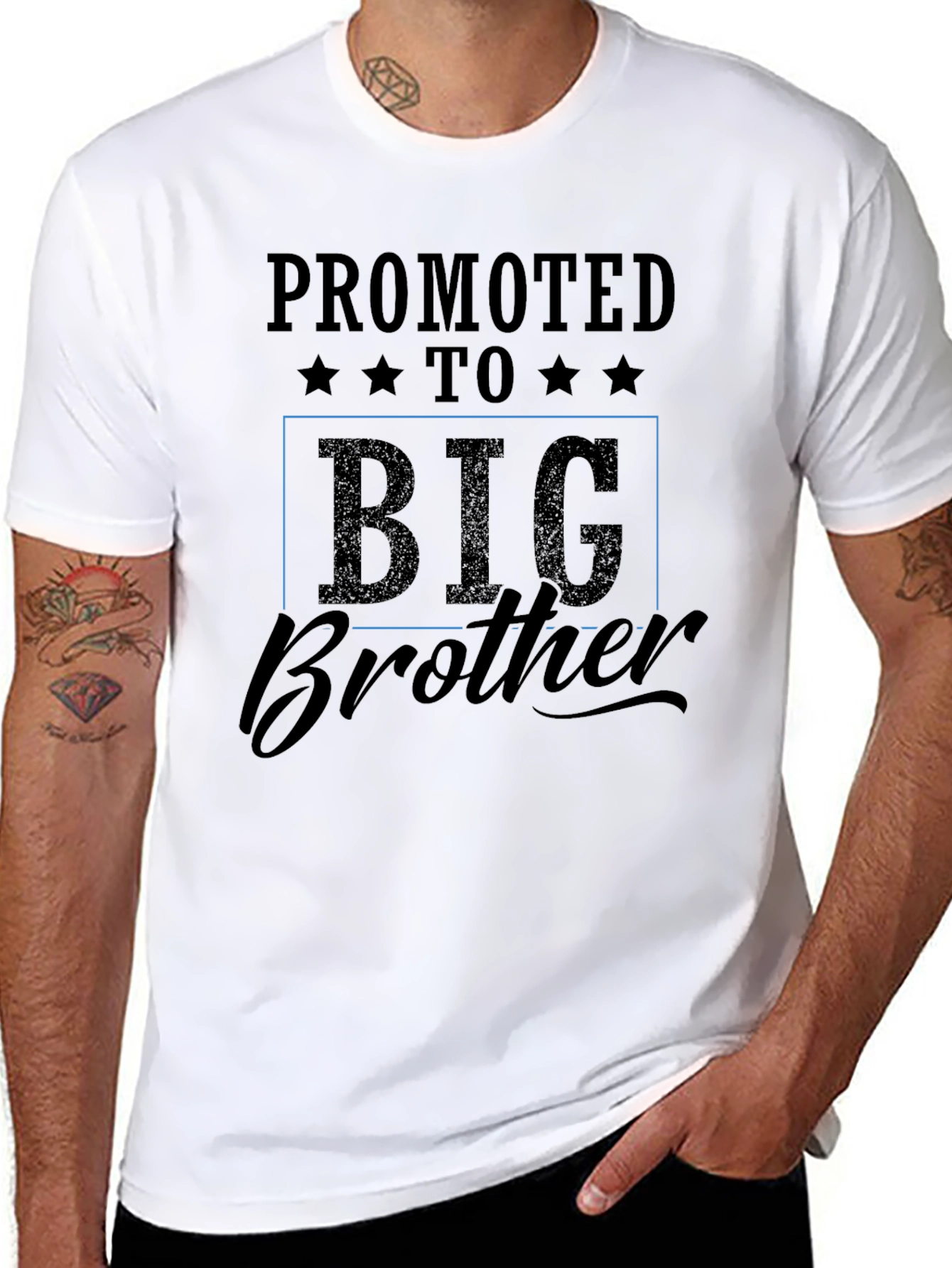 Black Promoted to Big Brother Black T-Shirt view 8