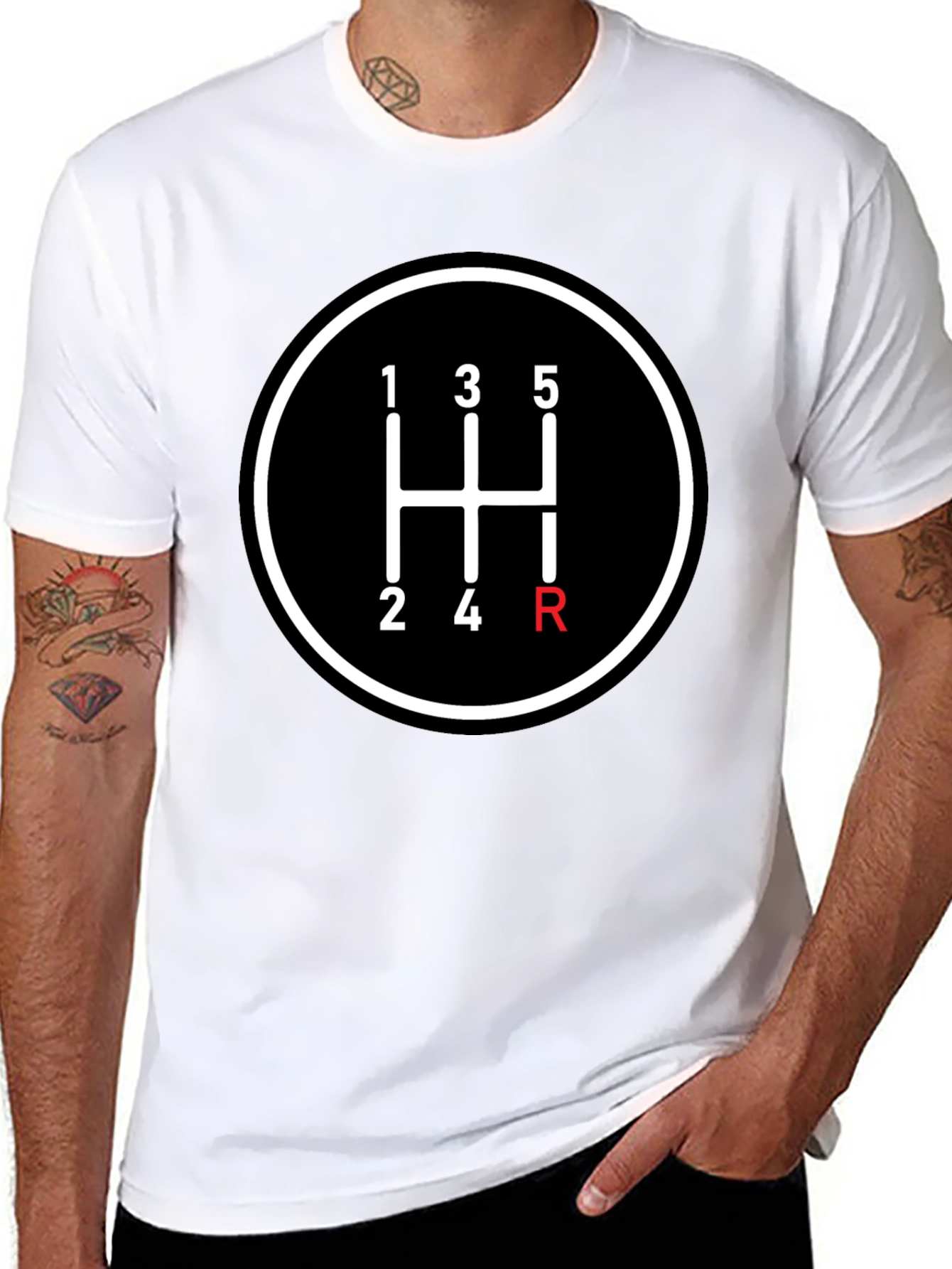Black Manual Transmission T-Shirt view 8