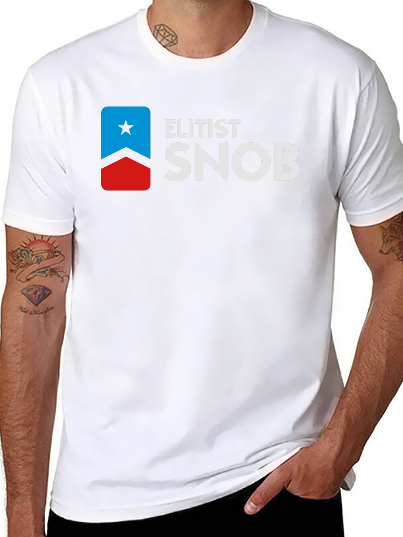 Black Elitist Snob Graphic Tee - Black view 8