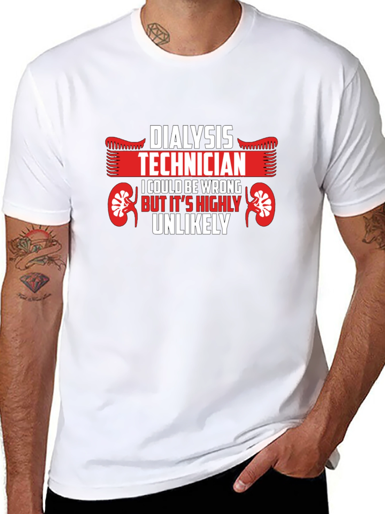 Black Dialysis Technician T-Shirt: Funny & Unique Gift view 8