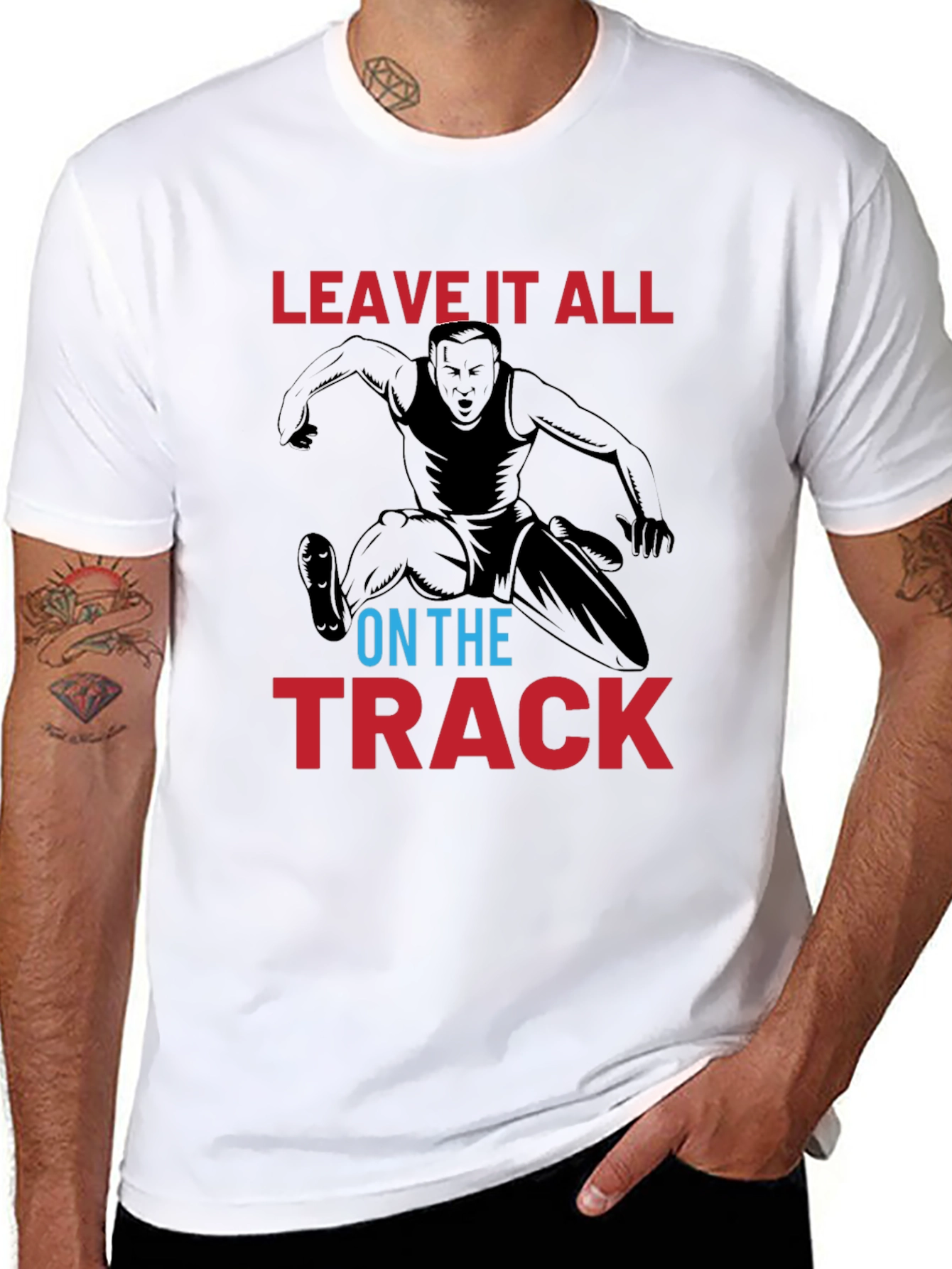 Leave it All on the Track Graphic Tee - 8