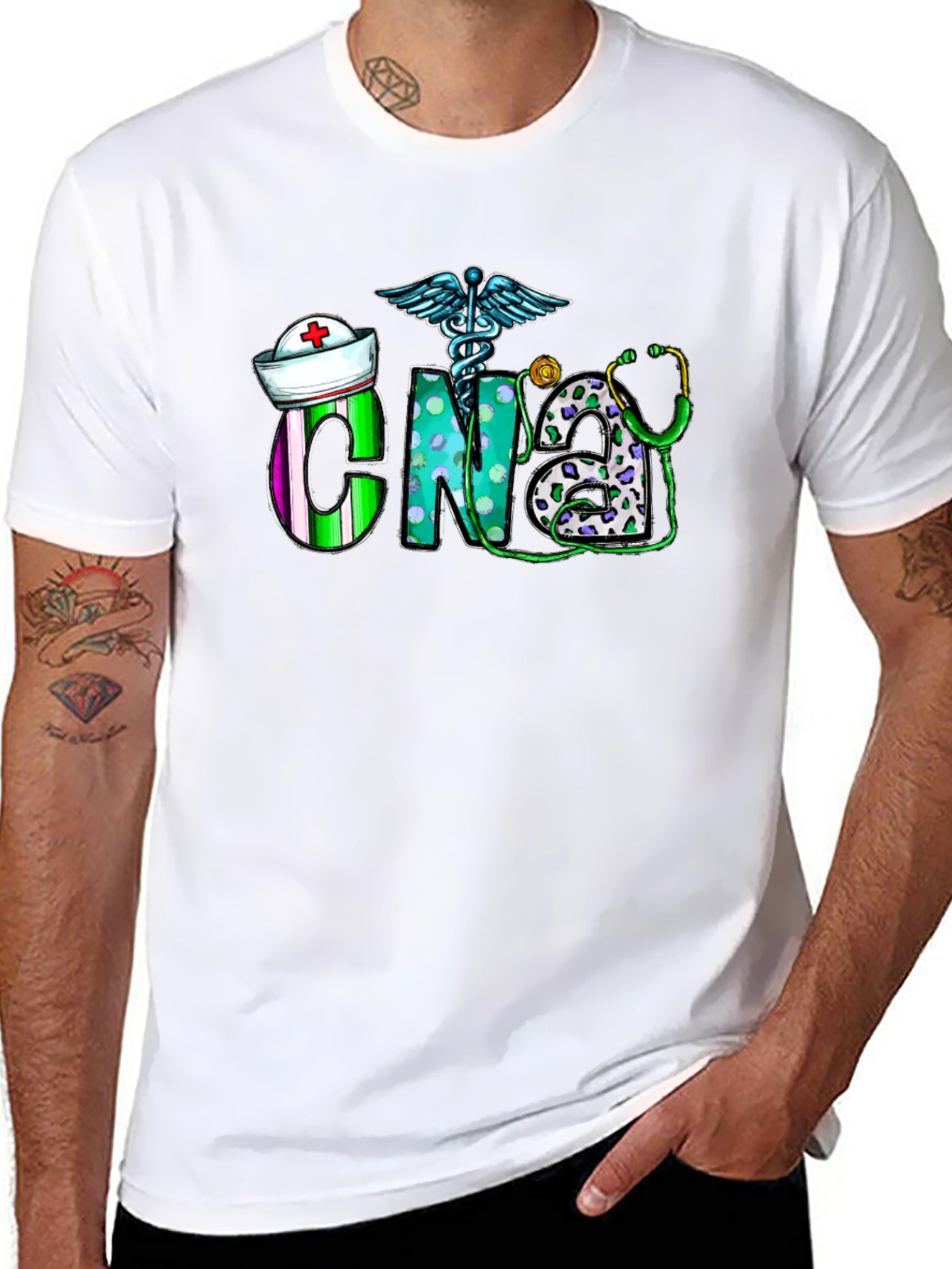 CNA Graphic T-Shirt - Certified Nursing Assistant - 8