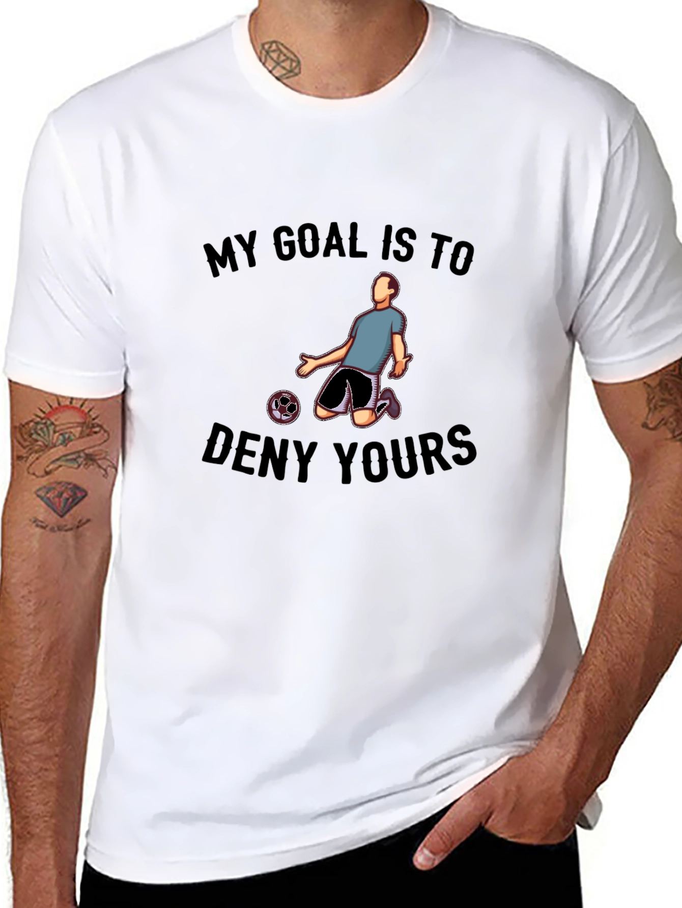Black My Goal is to Deny Yours Graphic Tee view 8