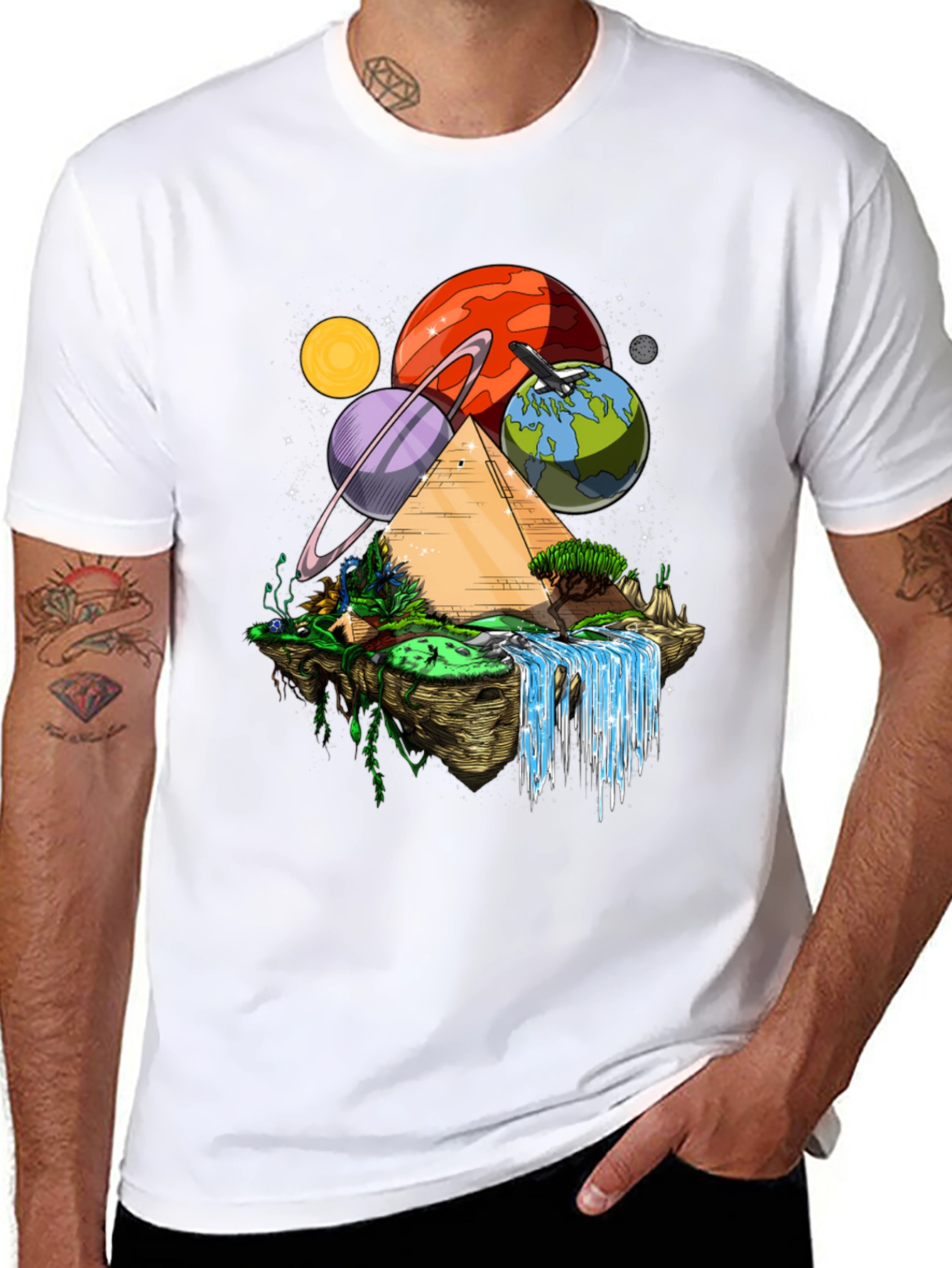 Cosmic Pyramid Black T-Shirt - 8