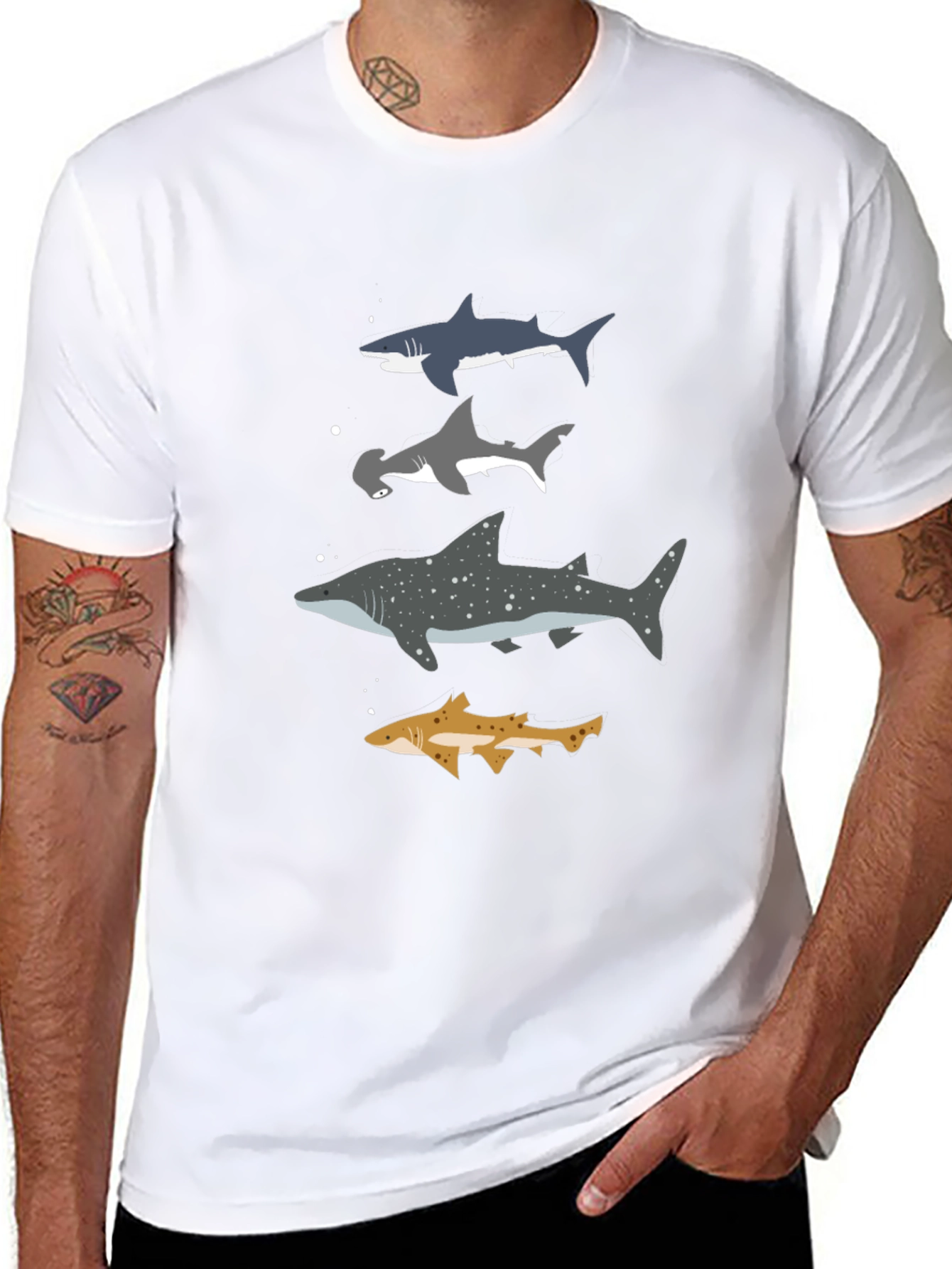 Black Shark Species T-Shirt - Marine Biology Tee view 8