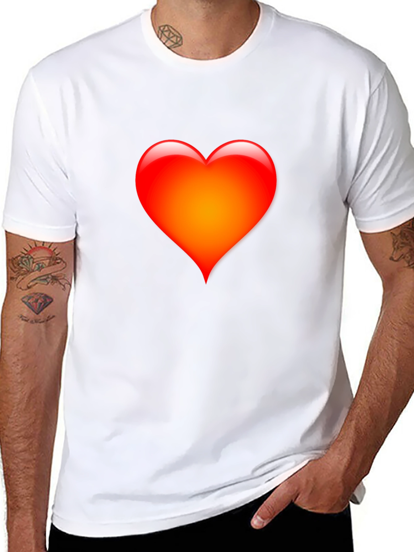 Black Heart Graphic Black T-Shirt - Express Your Love! view 8