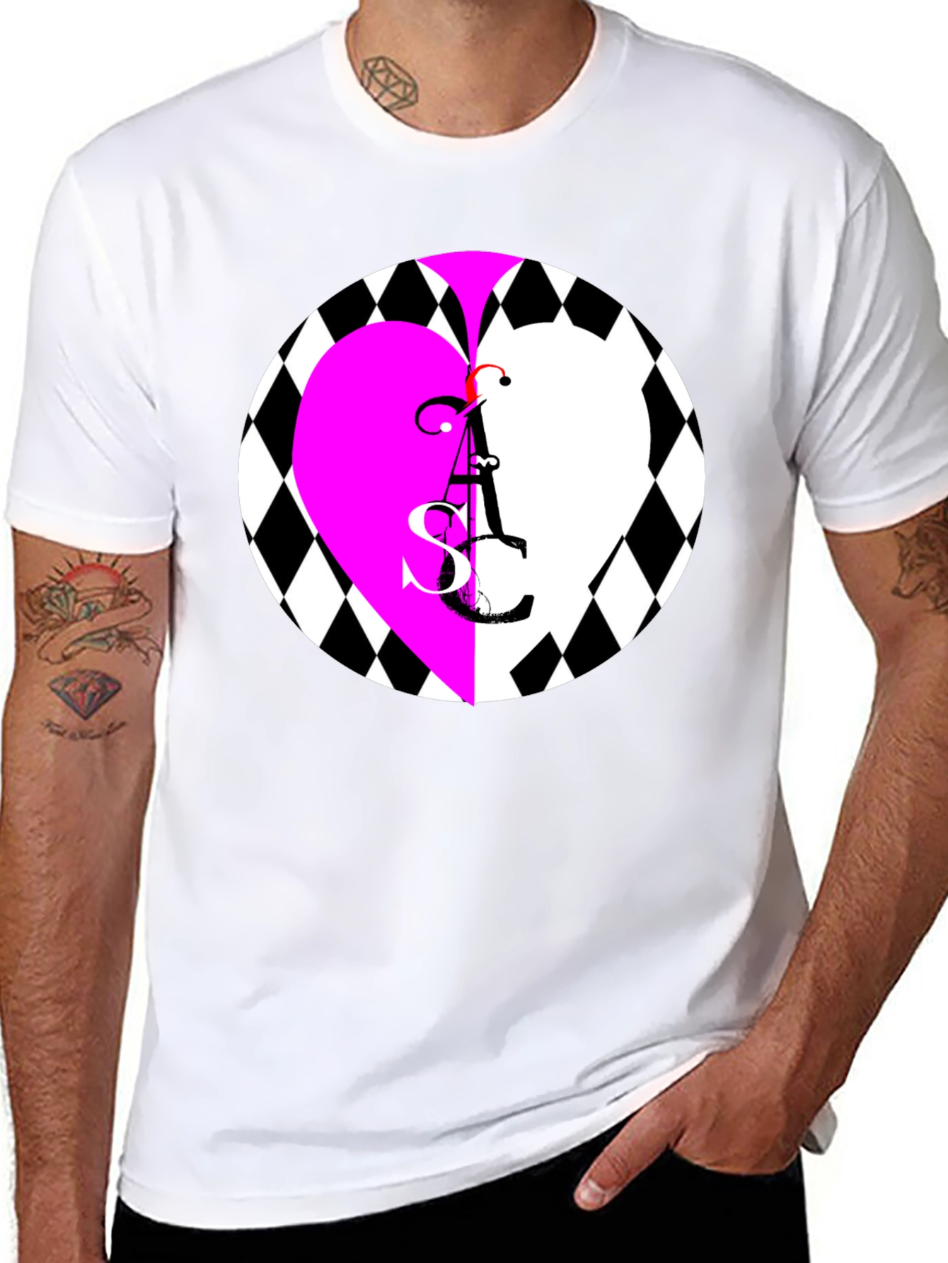 Black Heart ASC Graphic Black T-Shirt view 8