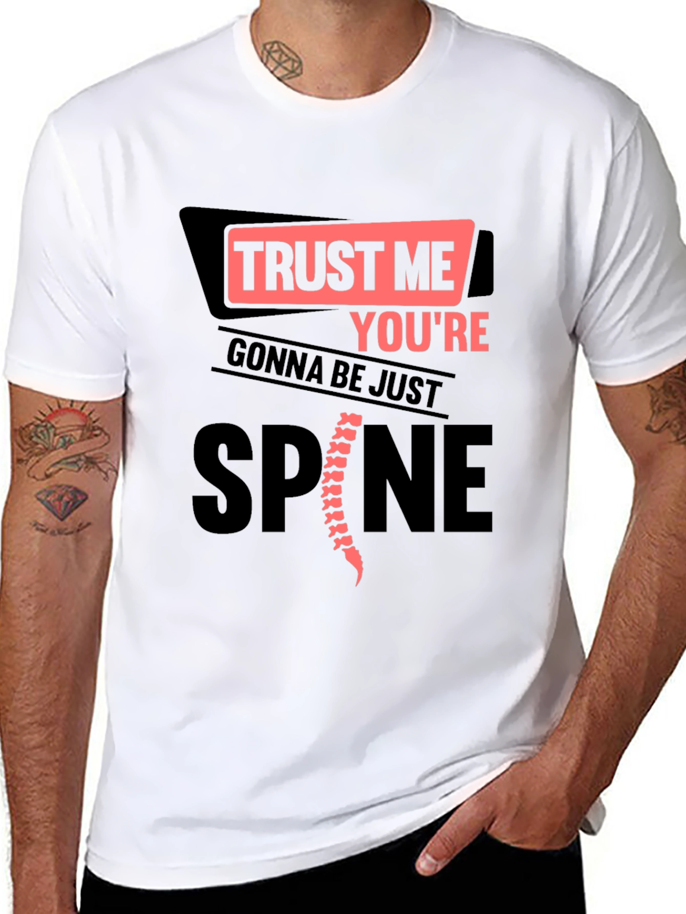 Black Trust Me You're Gonna Be Just Spine T-Shirt view 8
