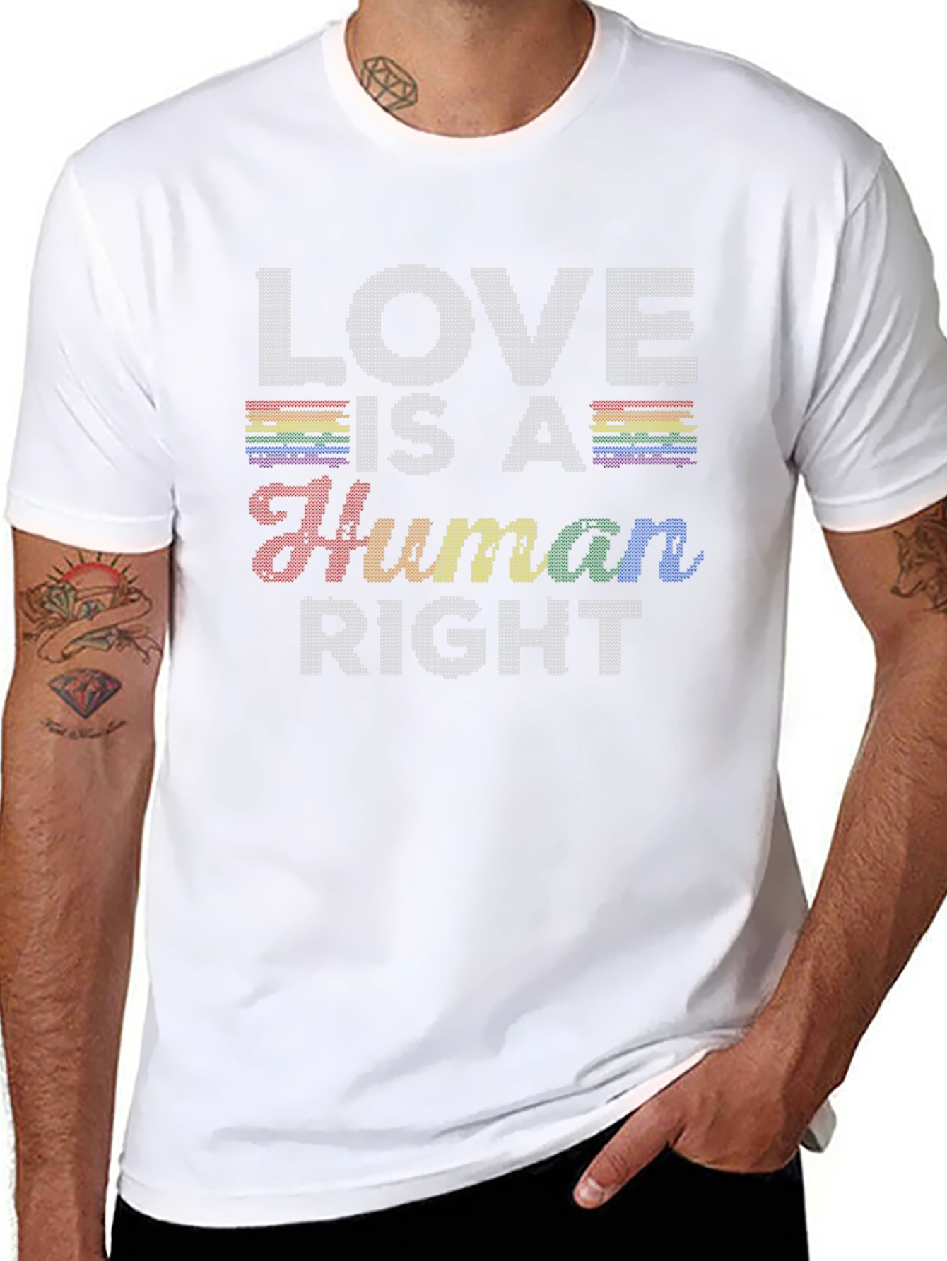 Black Love is a Human Right Graphic Tee view 8