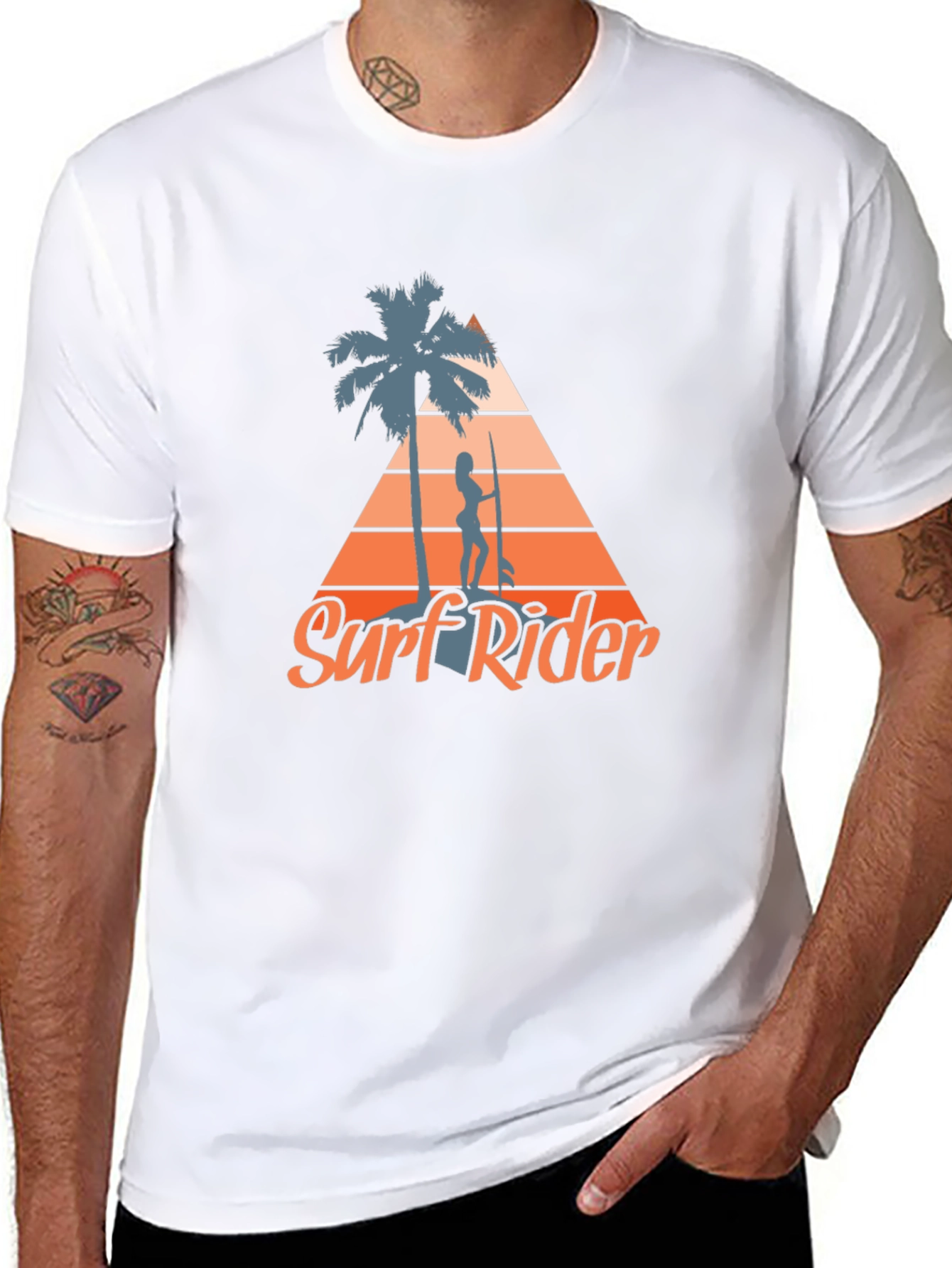 Black Surf Rider Graphic Tee - Coastal Lifestyle view 8
