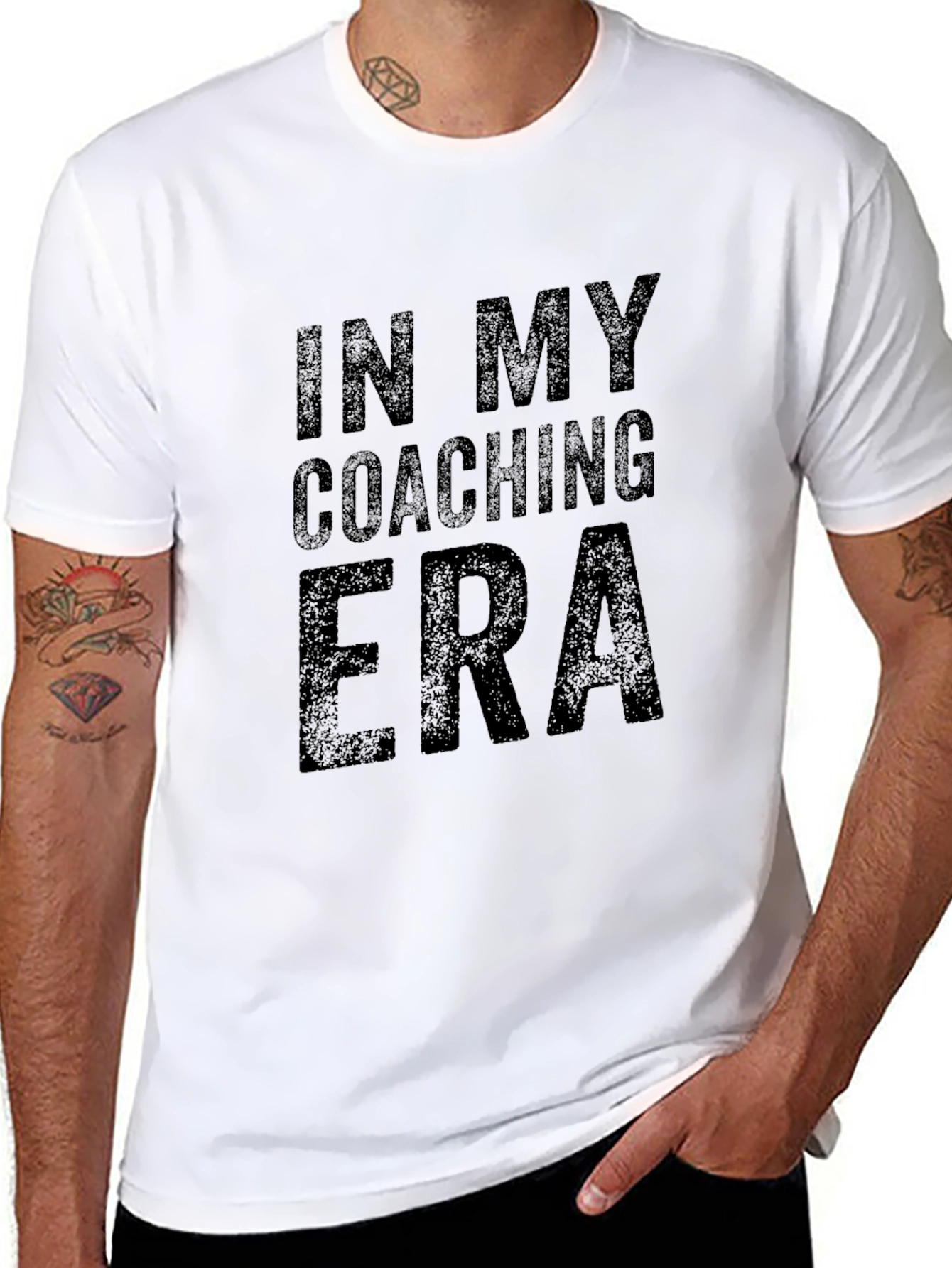 Black In My Coaching Era Black T-Shirt view 8