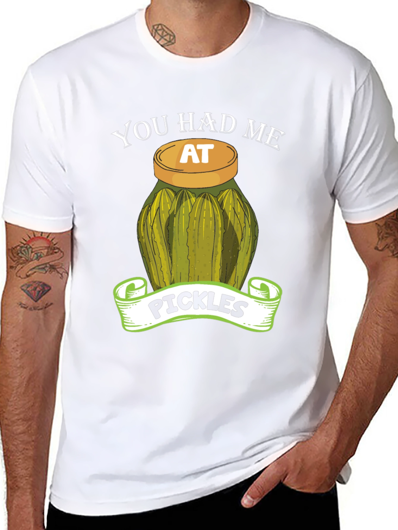 Black You Had Me At Pickles T-Shirt view 8