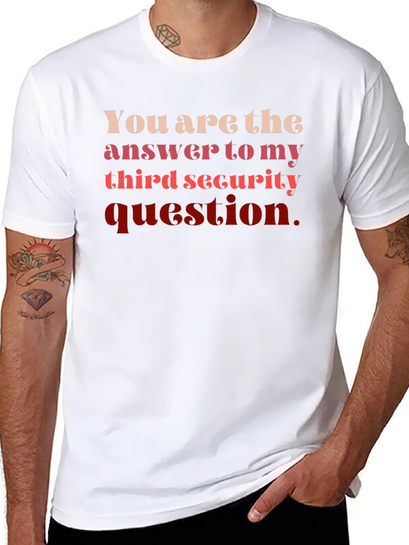 Black Funny Security Question T-Shirt view 8