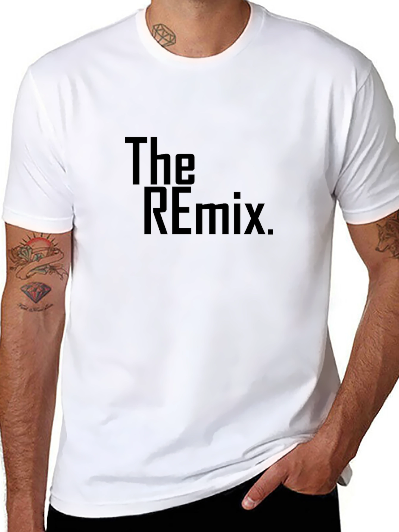Black The Remix Graphic Tee - Mens Black T-Shirt view 8