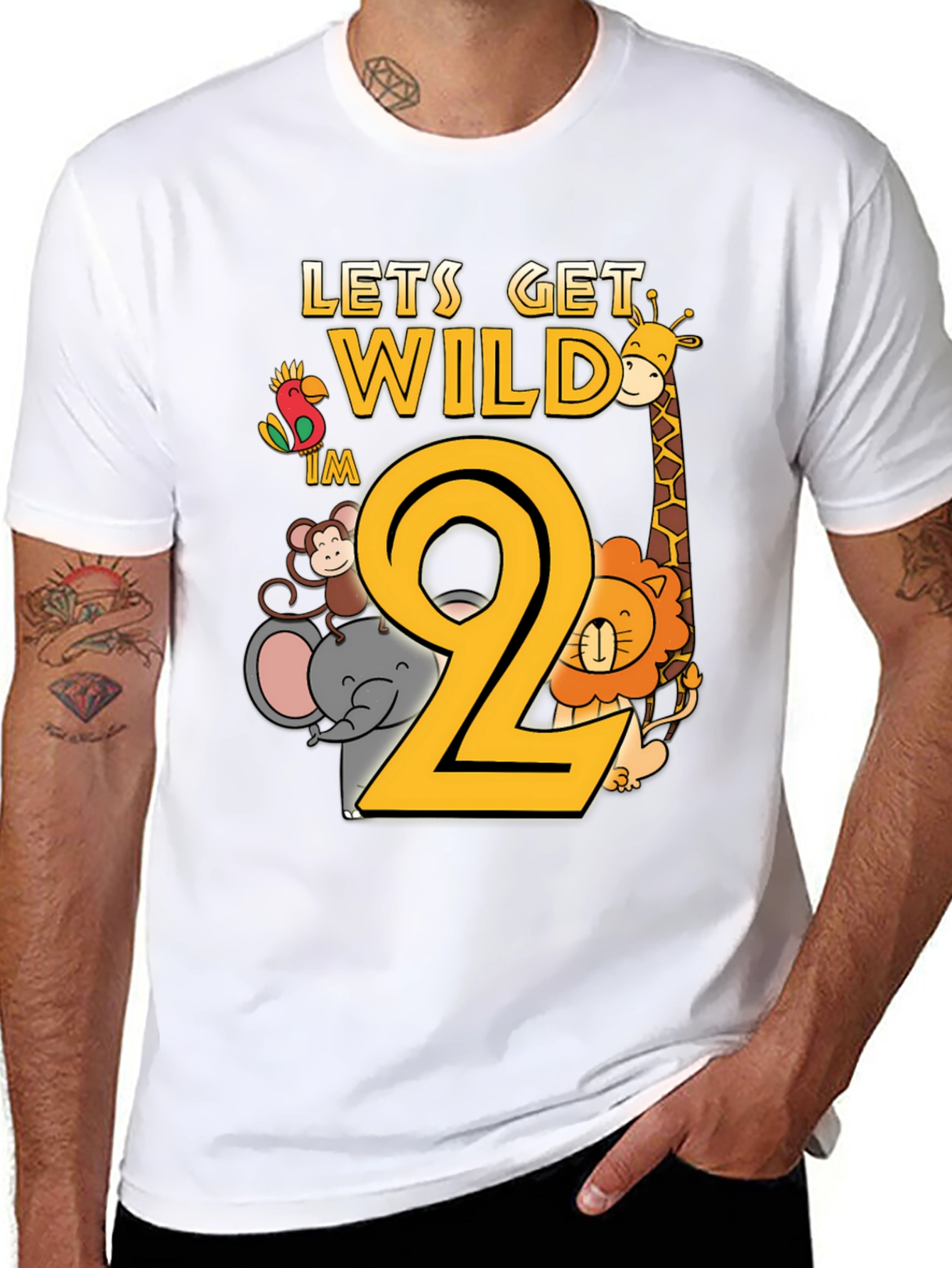 Let's Get Wild I'm 2nd Birthday T-Shirt - 8
