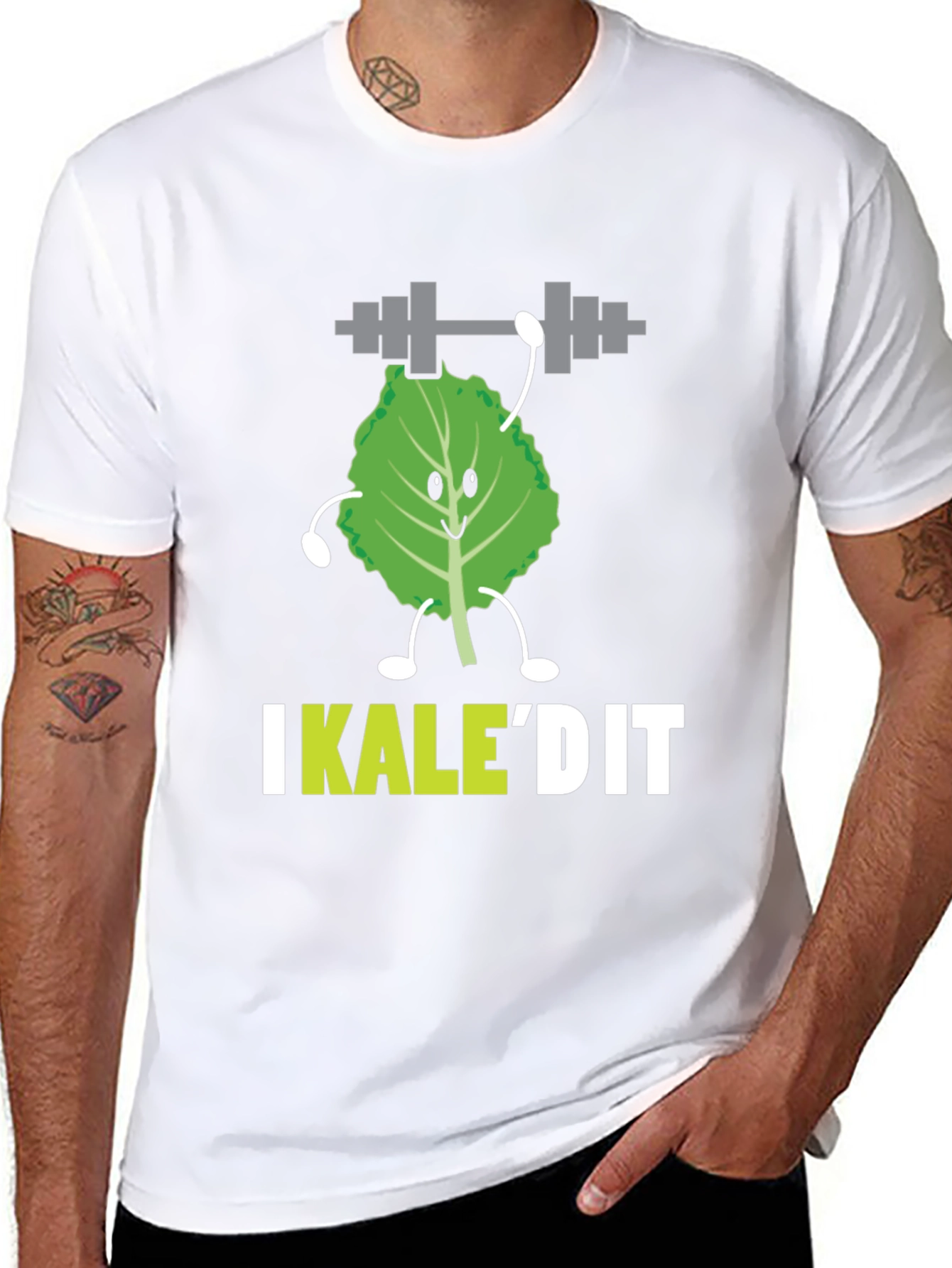 Black I Kale'd It Funny Workout T-Shirt  view 8