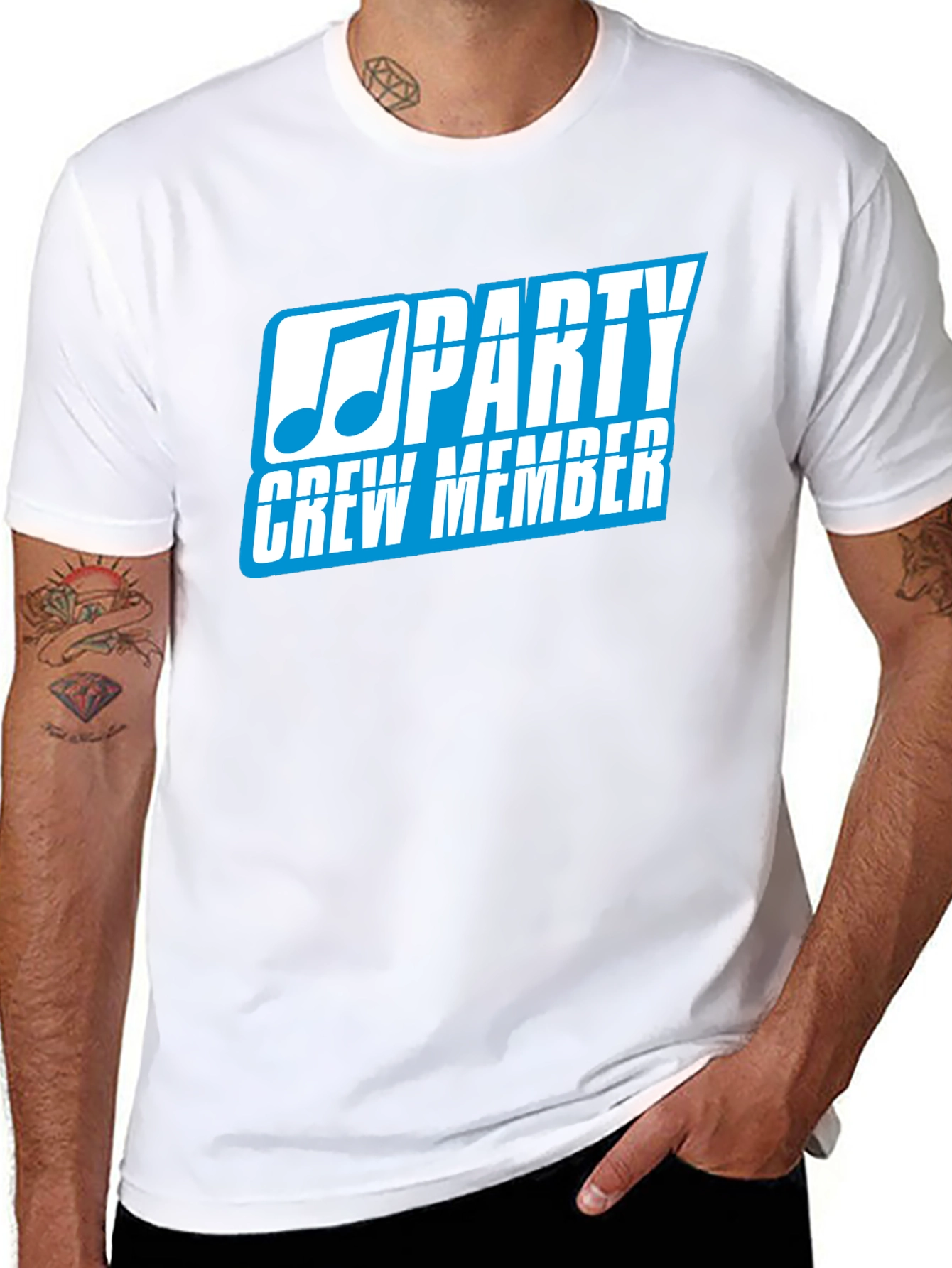 Black Party Crew Member Black T-Shirt view 8
