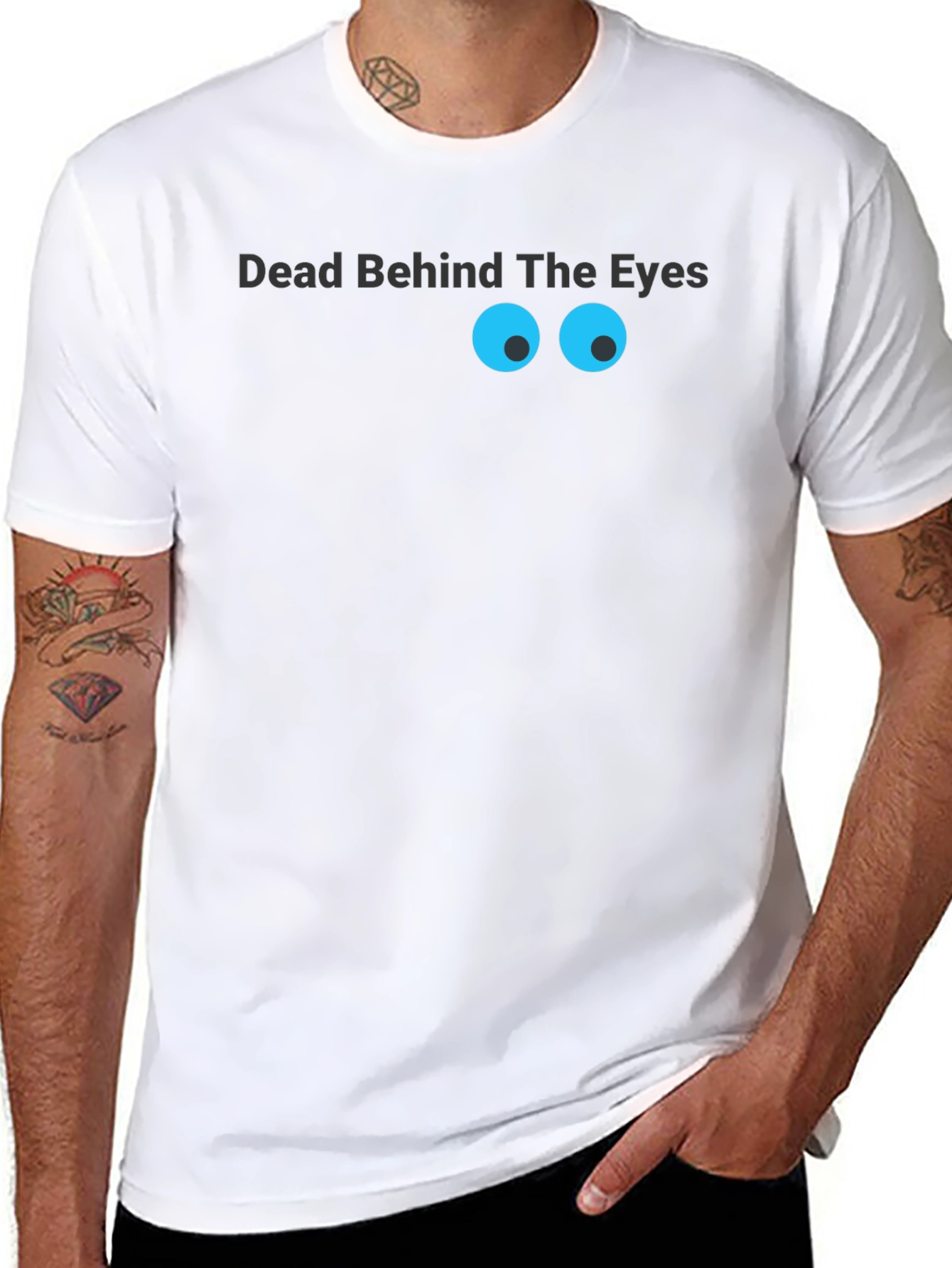 Black Dead Behind The Eyes Graphic T-Shirt view 8