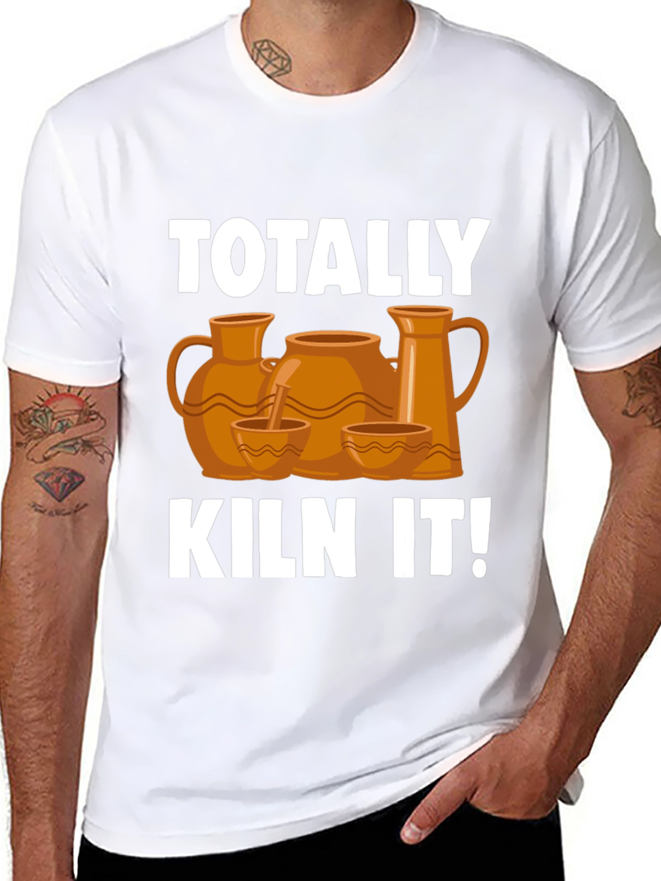 Black Totally Kiln It! Pottery T-Shirt view 8