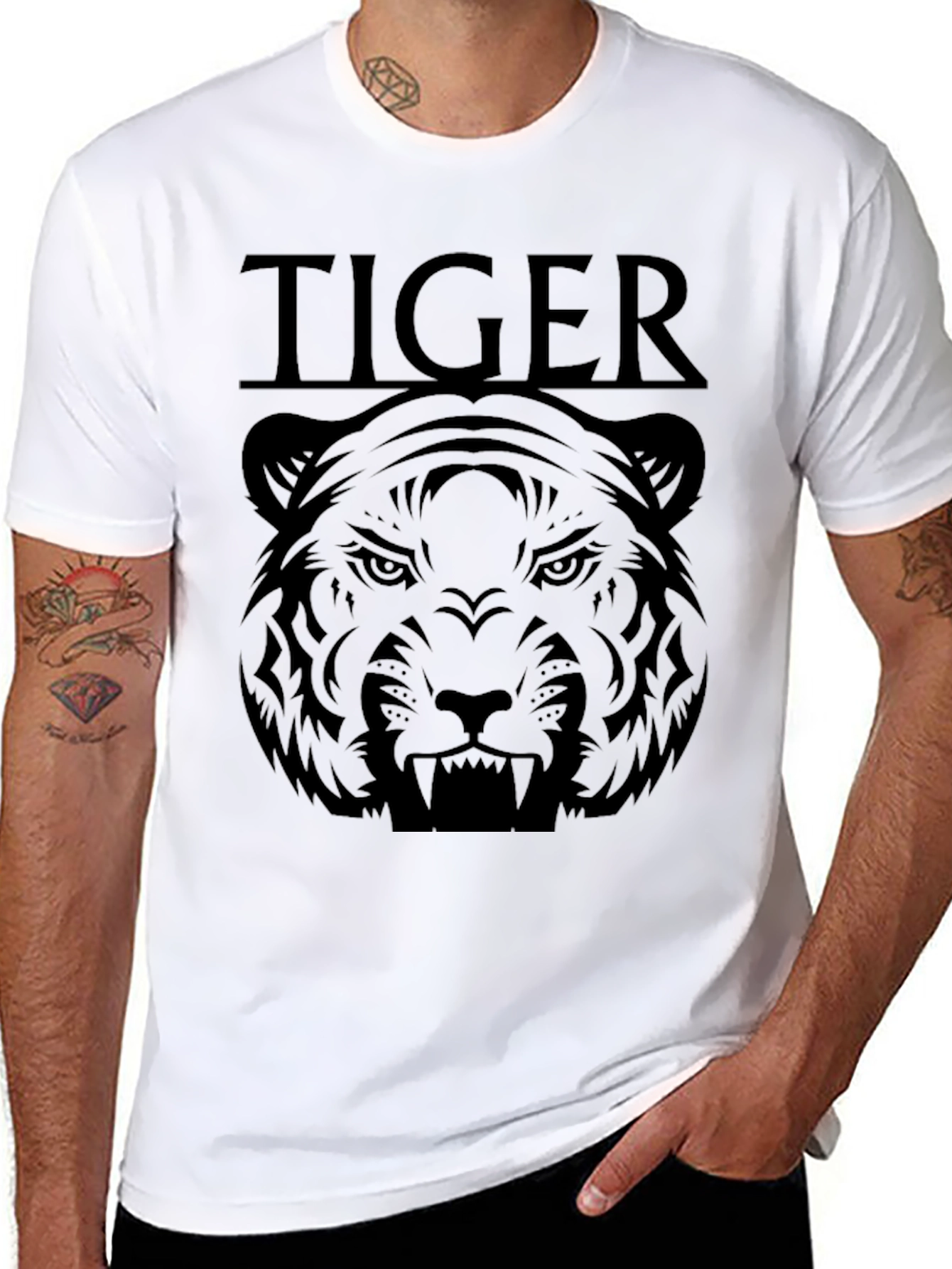 Black Tiger Graphic Tee - Fierce Style view 8