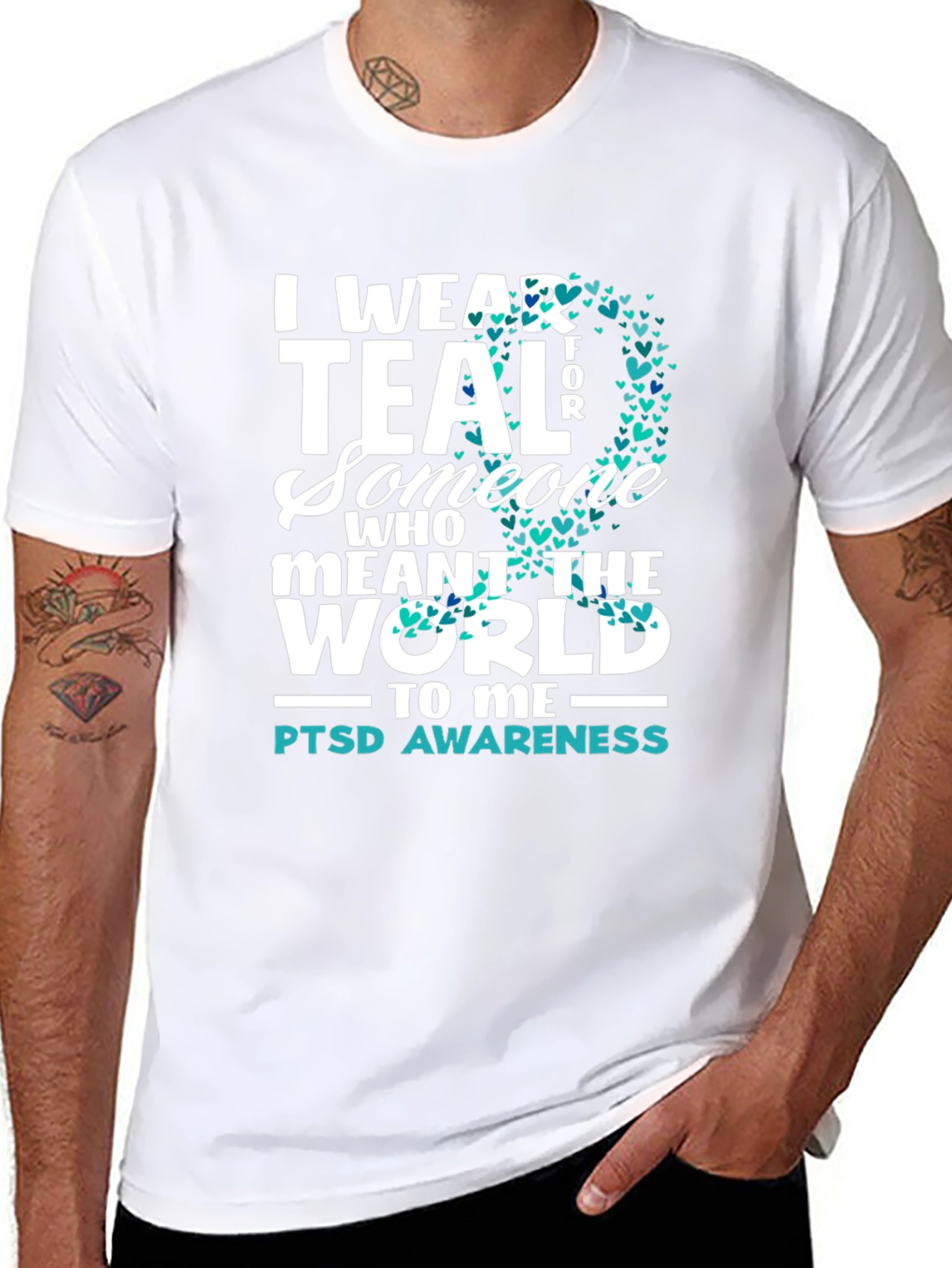 PTSD Awareness Teal T-Shirt - 8