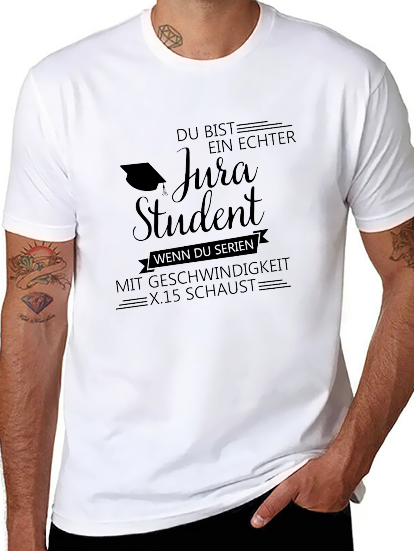Black Jura Student Black Graphic T-Shirt view 8