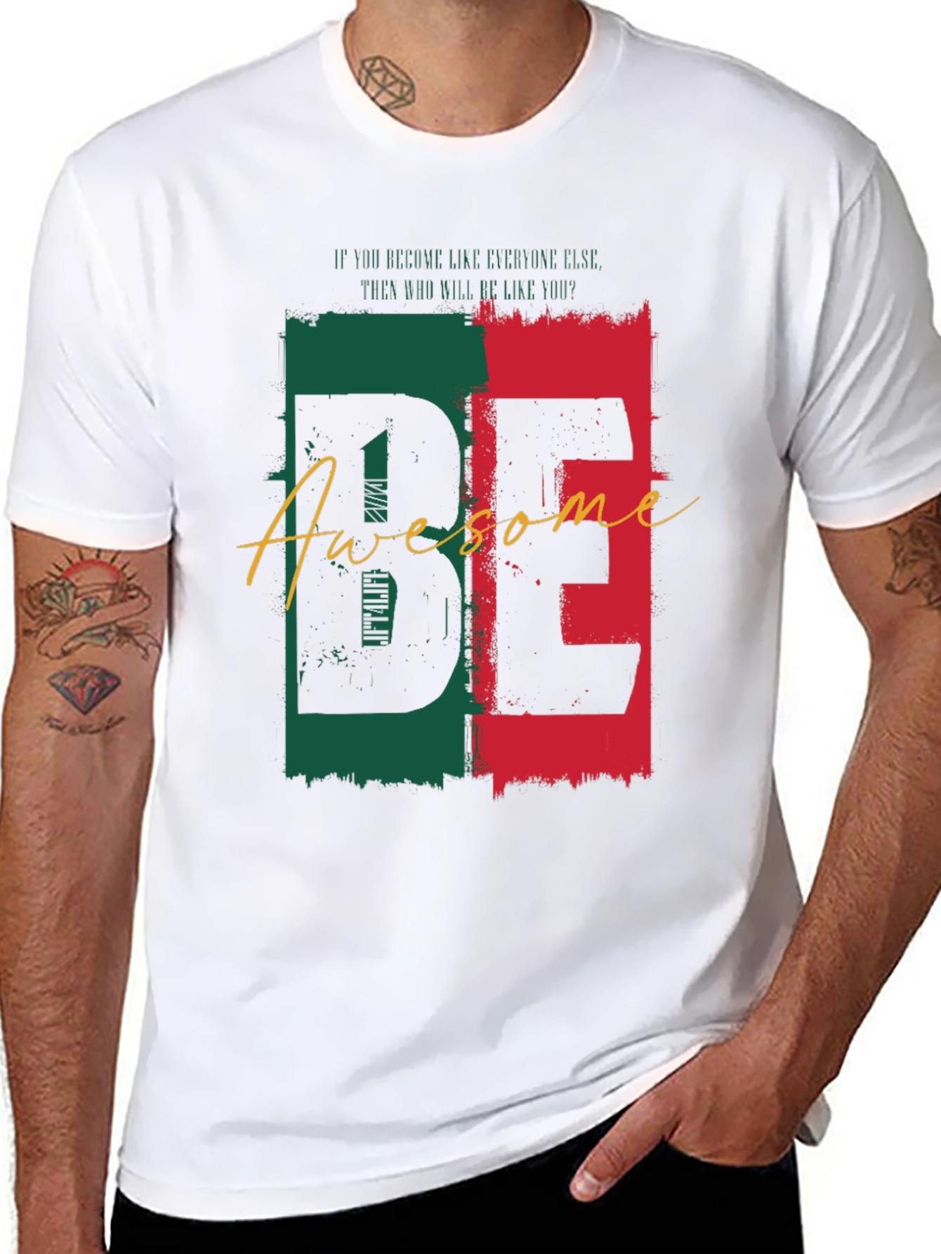 Be Awesome Black Graphic Tee - 8