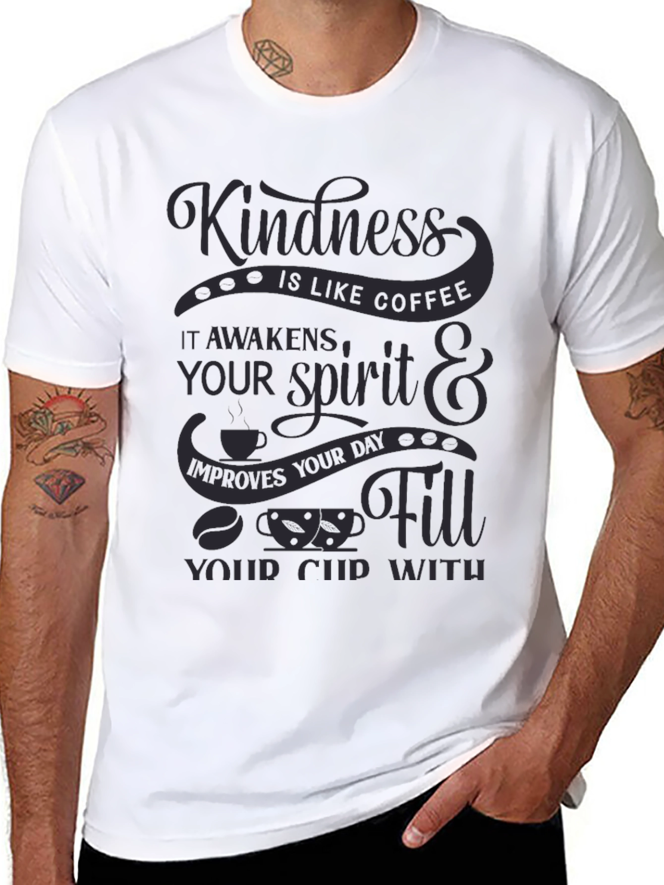 Black Kindness is Like Coffee Graphic Tee view 8