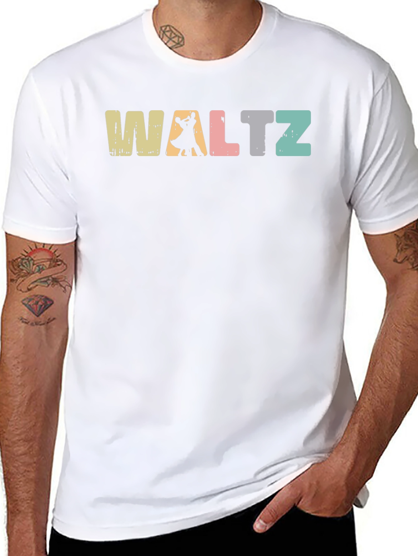 Black Waltz Dance Graphic Tee - Retro Style view 8