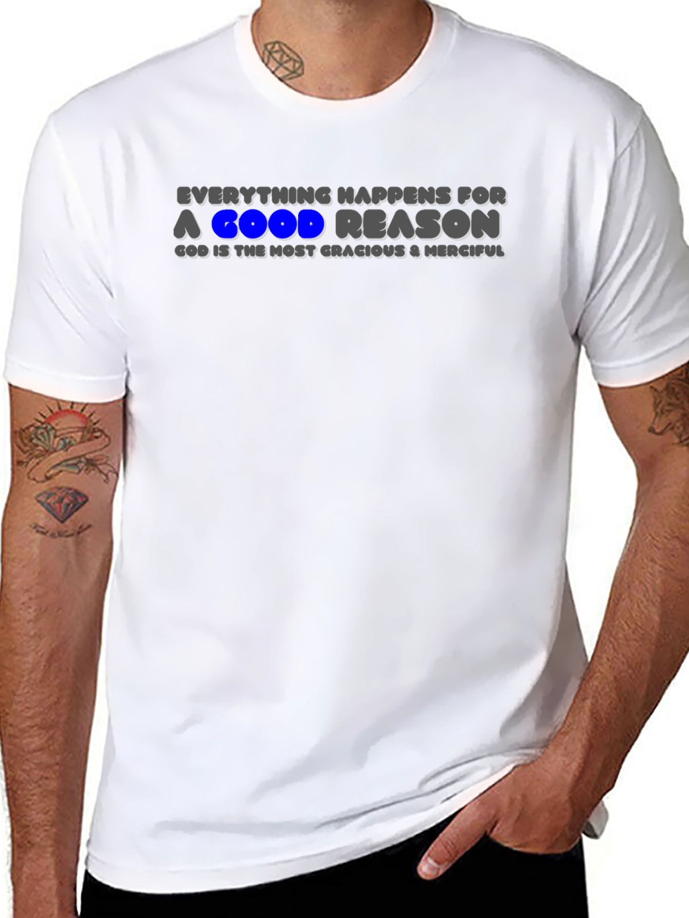 Black Faith Inspired T-Shirt - Good Reason Design view 8