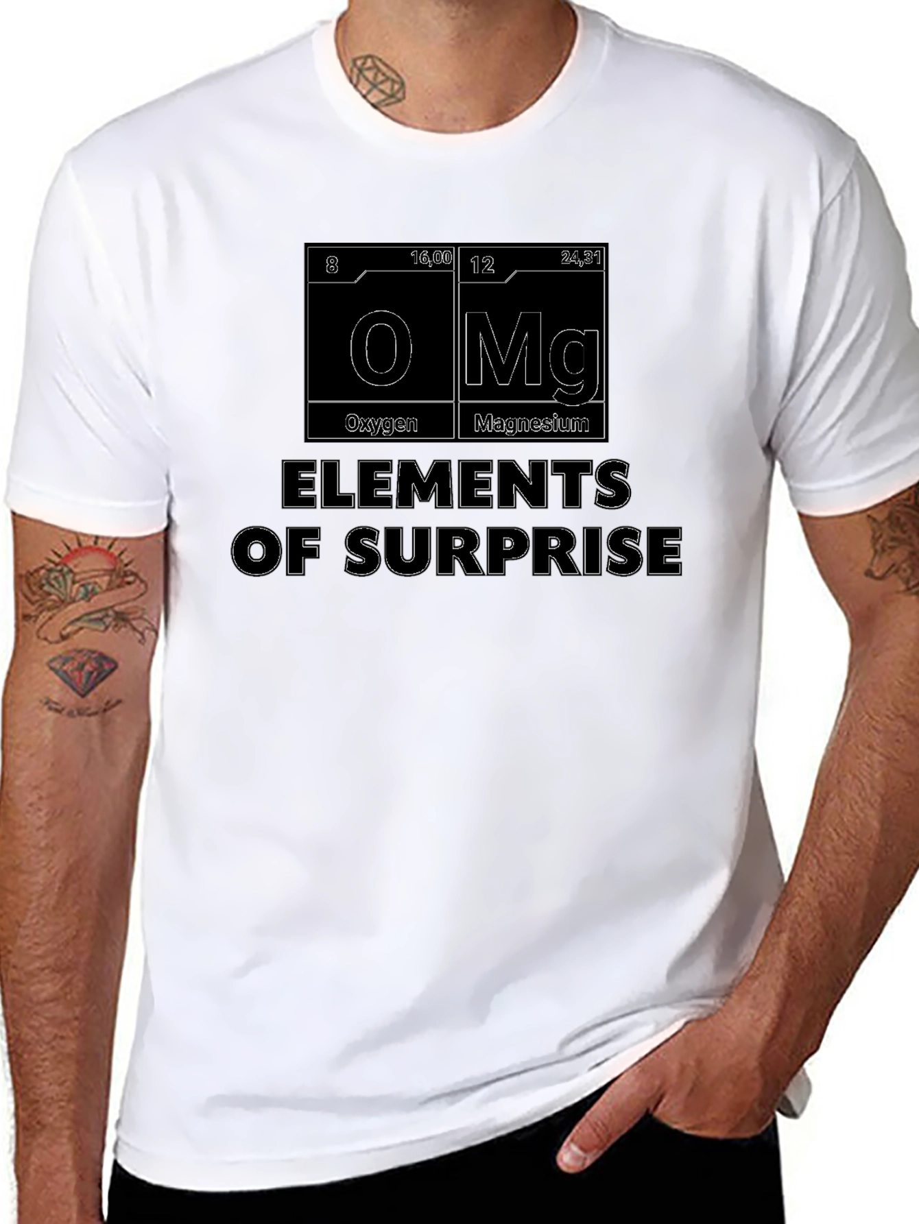 Black Elements of Surprise T-Shirt - Science Humor Tee view 8
