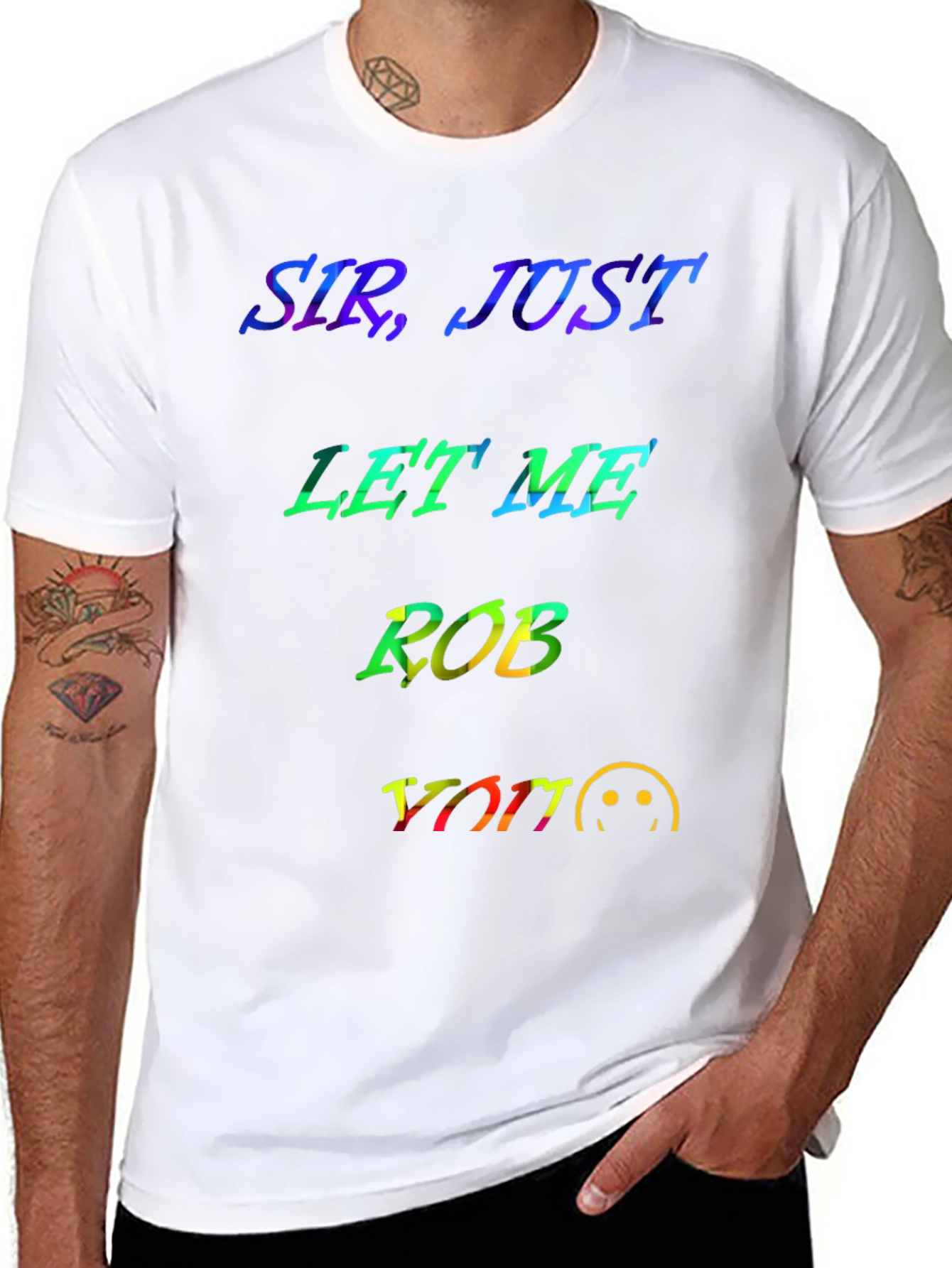 Black Sir, Just Let Me Rob You Graphic T-Shirt view 8