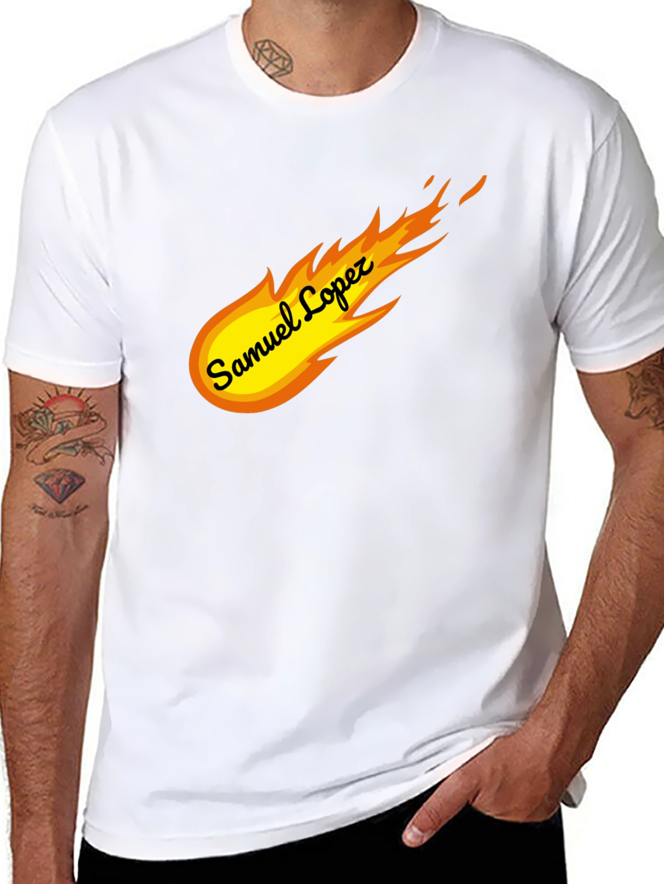 Black Samuel Lopez Comet T-Shirt - Stylish Graphic Tee view 8