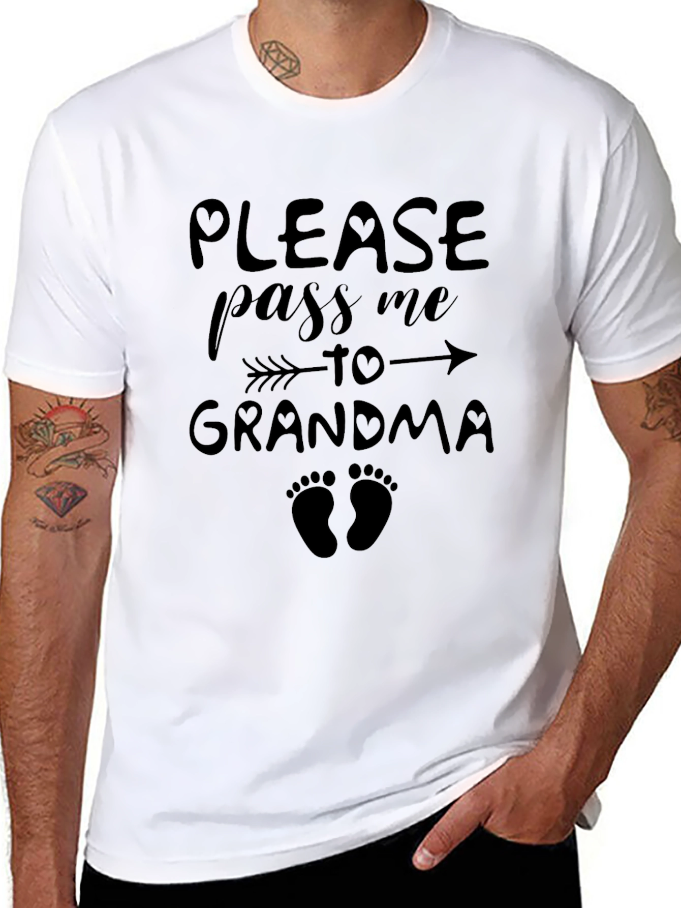 Black Pass Me To Grandma Black T-Shirt view 8
